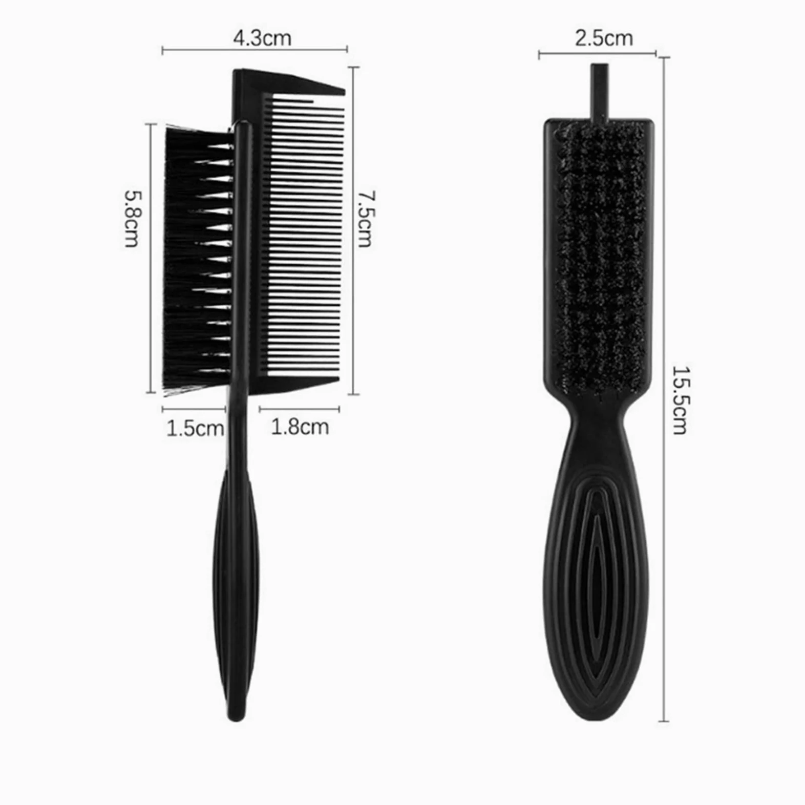 DieffematicSZ Grzebień Portable Trimming Comb Double Sided Small Brush Hair Cutting Cleaning Two In One Hair Shaving Comb Beard Brush