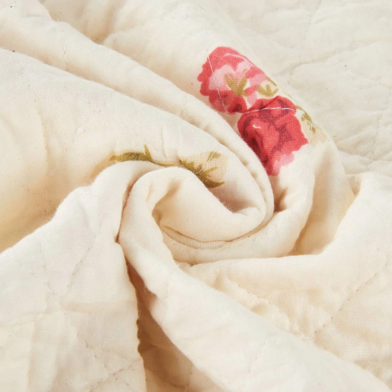 Cozyholy Oryginalna 100% bawełna, patchworkowa, kołdra, podwójna, różowa, kwiatowa, dwustronna, vintage, styl shabby chic, pikowana narzuta na łóżko, na kanapę, sofę