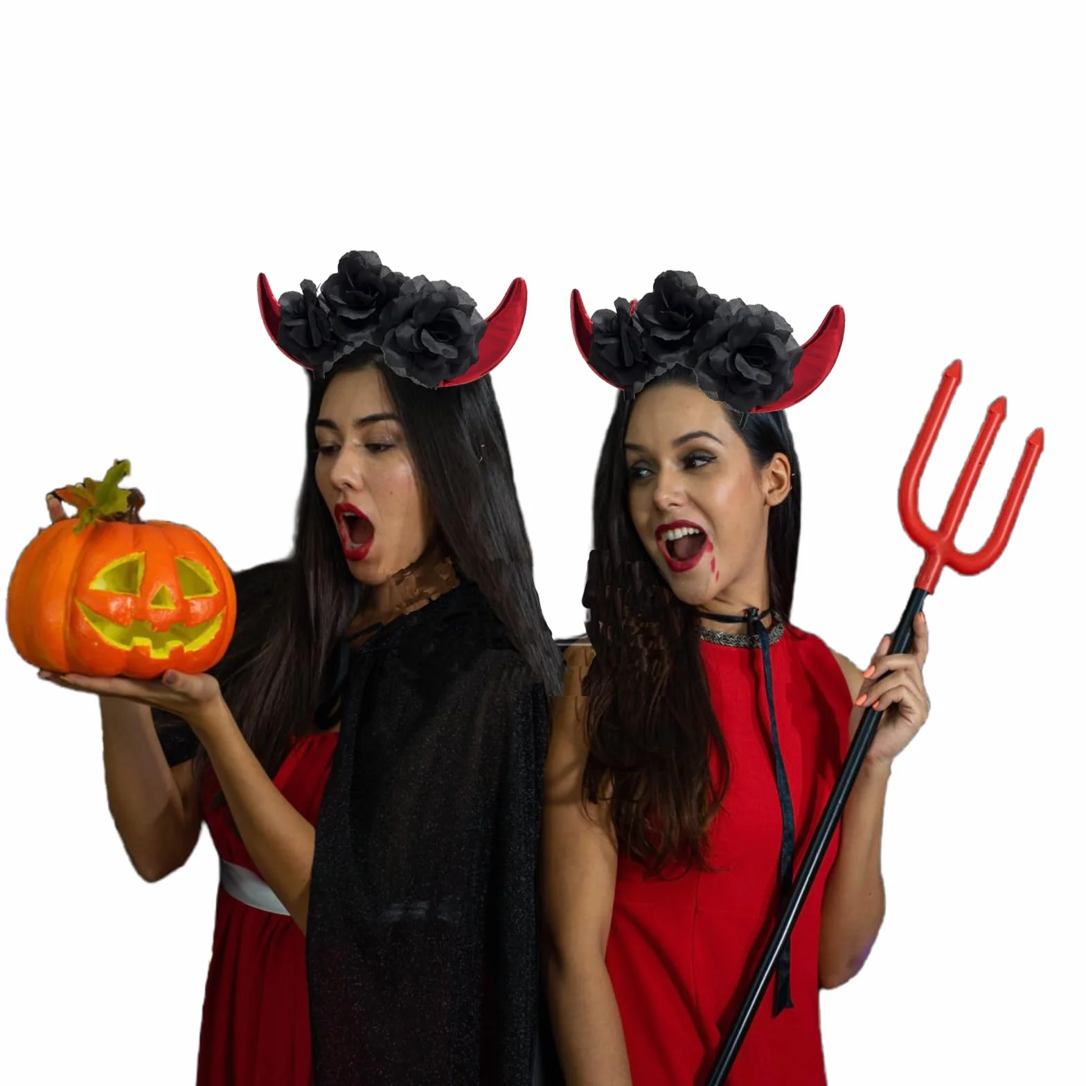Halloween opaska na włosy diabelskie rogi