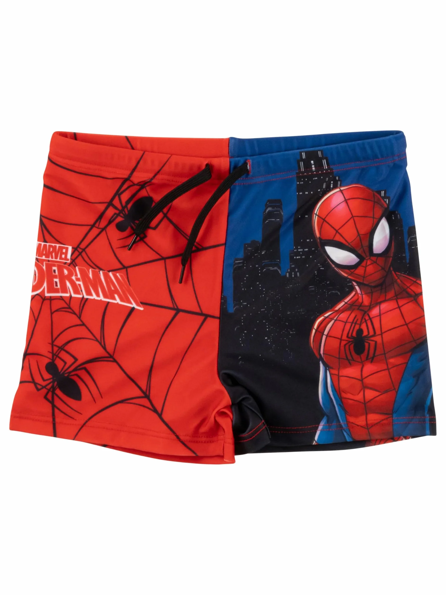 United Labels Marvel Spiderman dwuczęściowy kostium kąpielowy z ochroną UV 30, dla chłopców, czerwono-niebieski, moda kąpielowa dla dzieci, z koszulką i kąpielówkami, strój kąpielowy