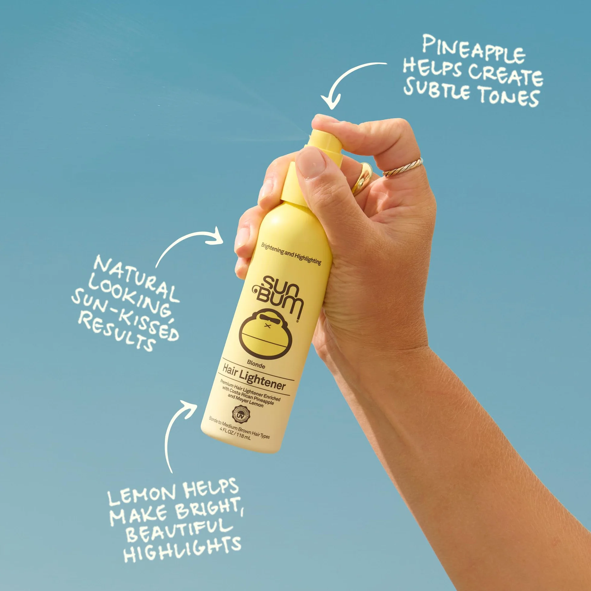 Sun Bum Blonde Formula Hair Lightener 4 oz Spray Rozświetlający Włosy
