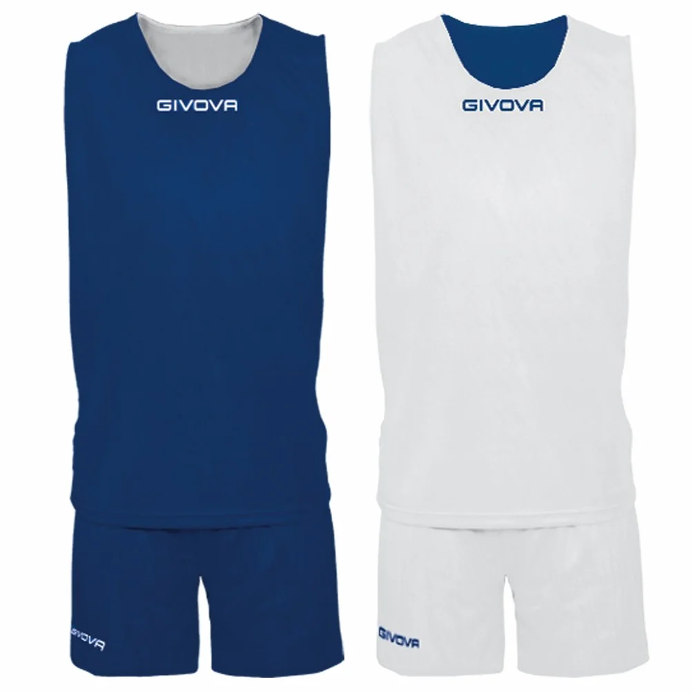 Givova, kit double, niebieski/biały, XS