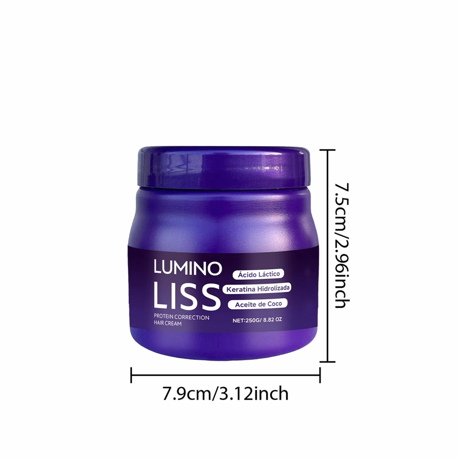 Krem do prostowania włosów proteinowy wygładzający naprawa uszkodzonych włosów Purple StraighteningCream
