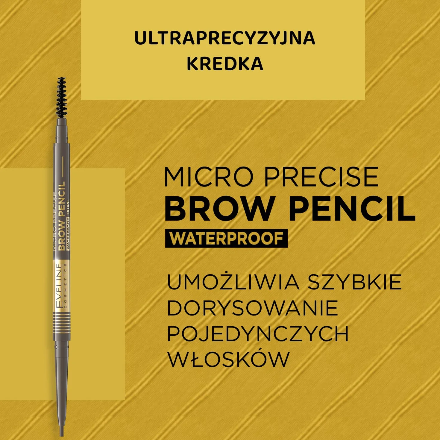Eveline Cosmetics Micro Precision Ultraprecyzyjna kredka do do brwi, nr 01 Taupe