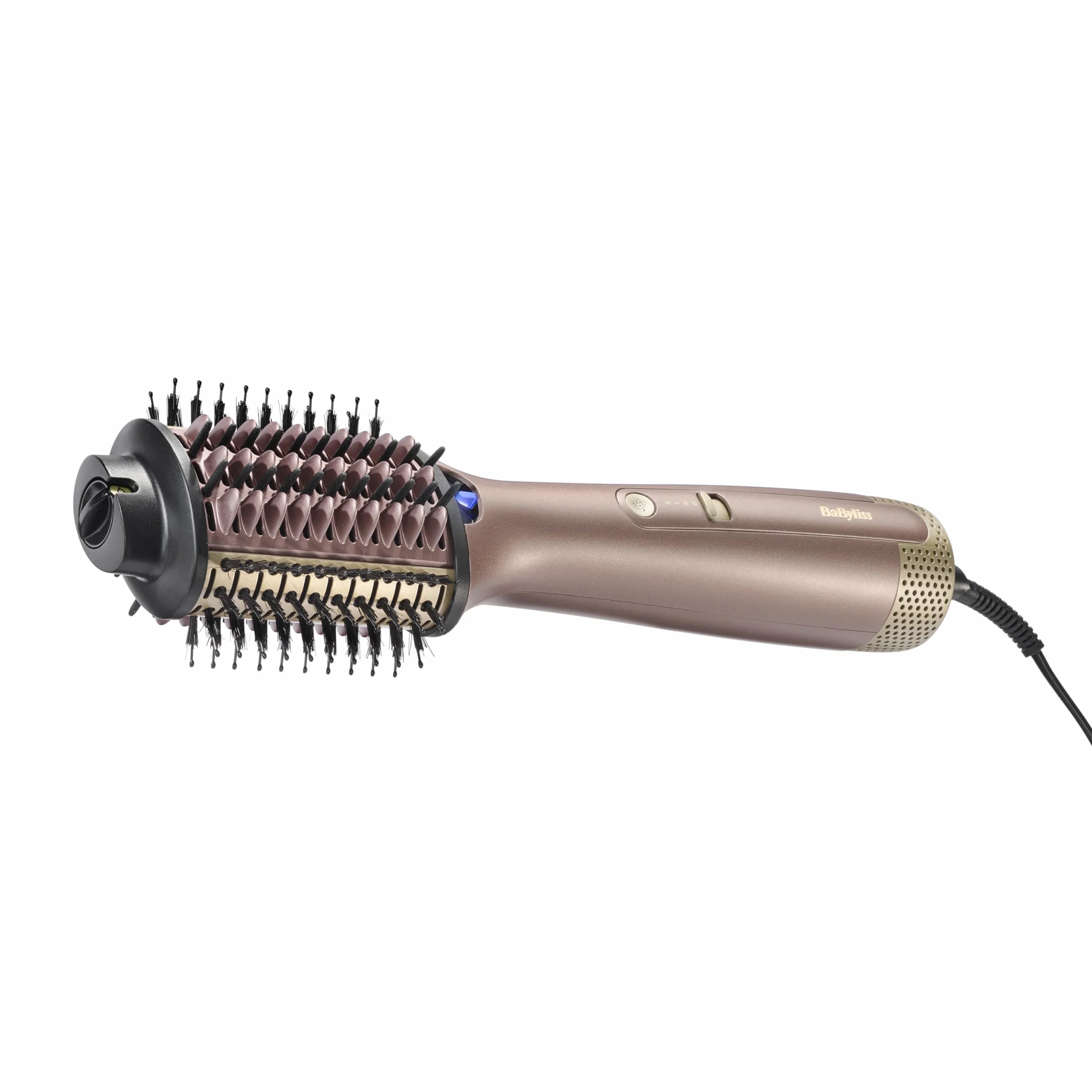 Suszarko lokówka do włosów BaByliss Air Power Volume 2 w 1 - tryby na mokro i na sucho, wygładzająca szczotka do suszenia z 3 ustawieniami temperatury, jonizacja i ceramika, złota, AS95E