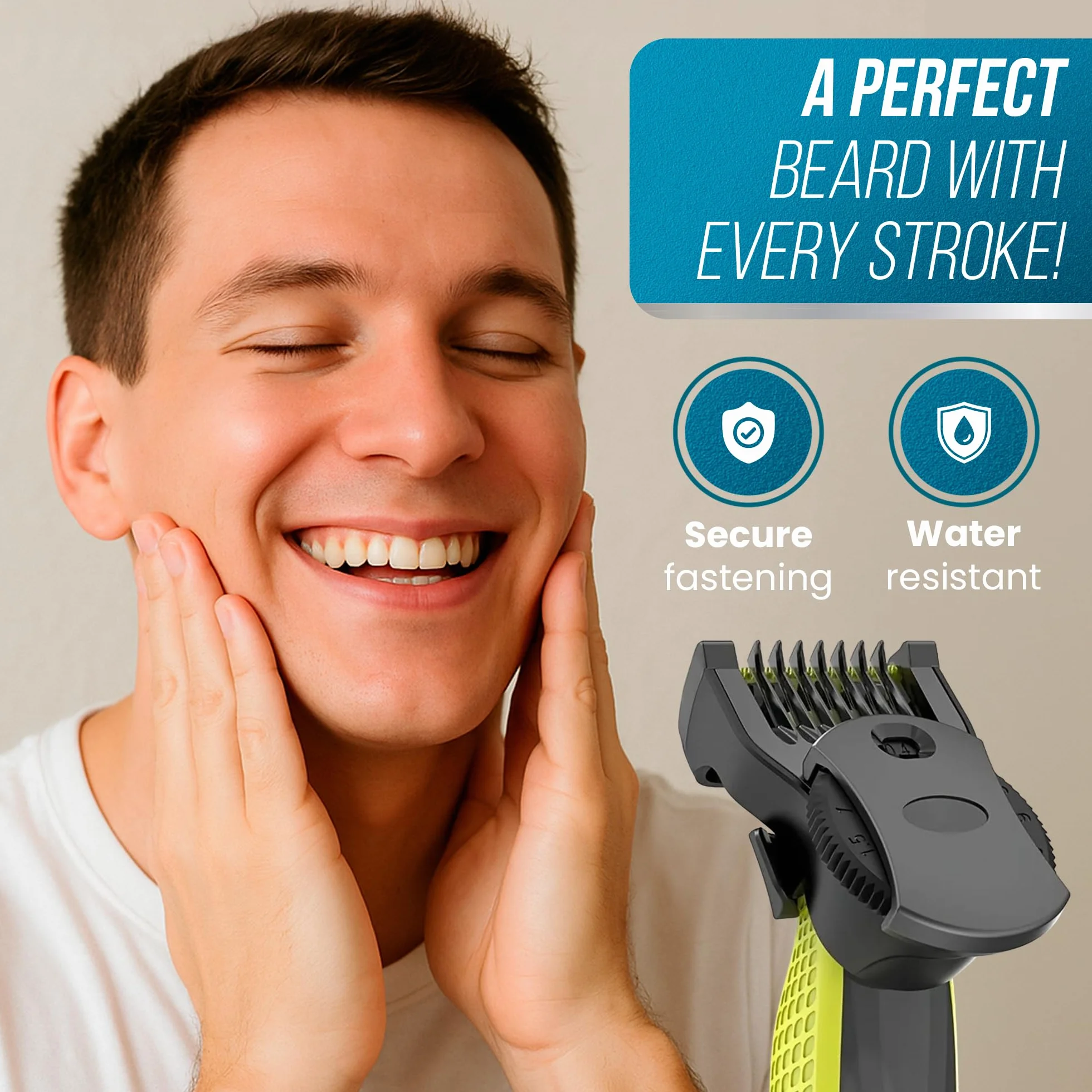 Powakka Grzebień do trymerów i golarek 14 w 1 kompatybilny z OneBlade regulowany modele QP2520 QP2530 QP2620 QP2630 z 14 ustawieniami długości od 0,4 do 10 mm