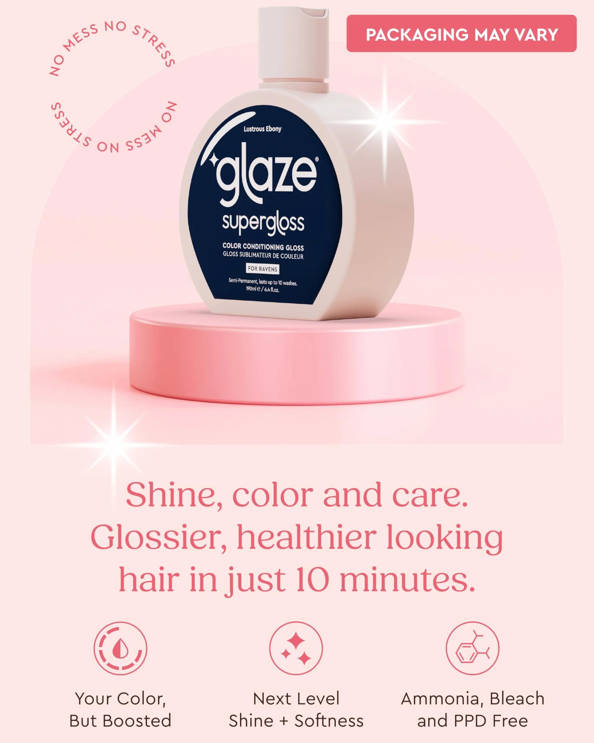 Glaze Błyszcząca odżywka do włosów 190 ml półtrwały środek do farbowania włosów
