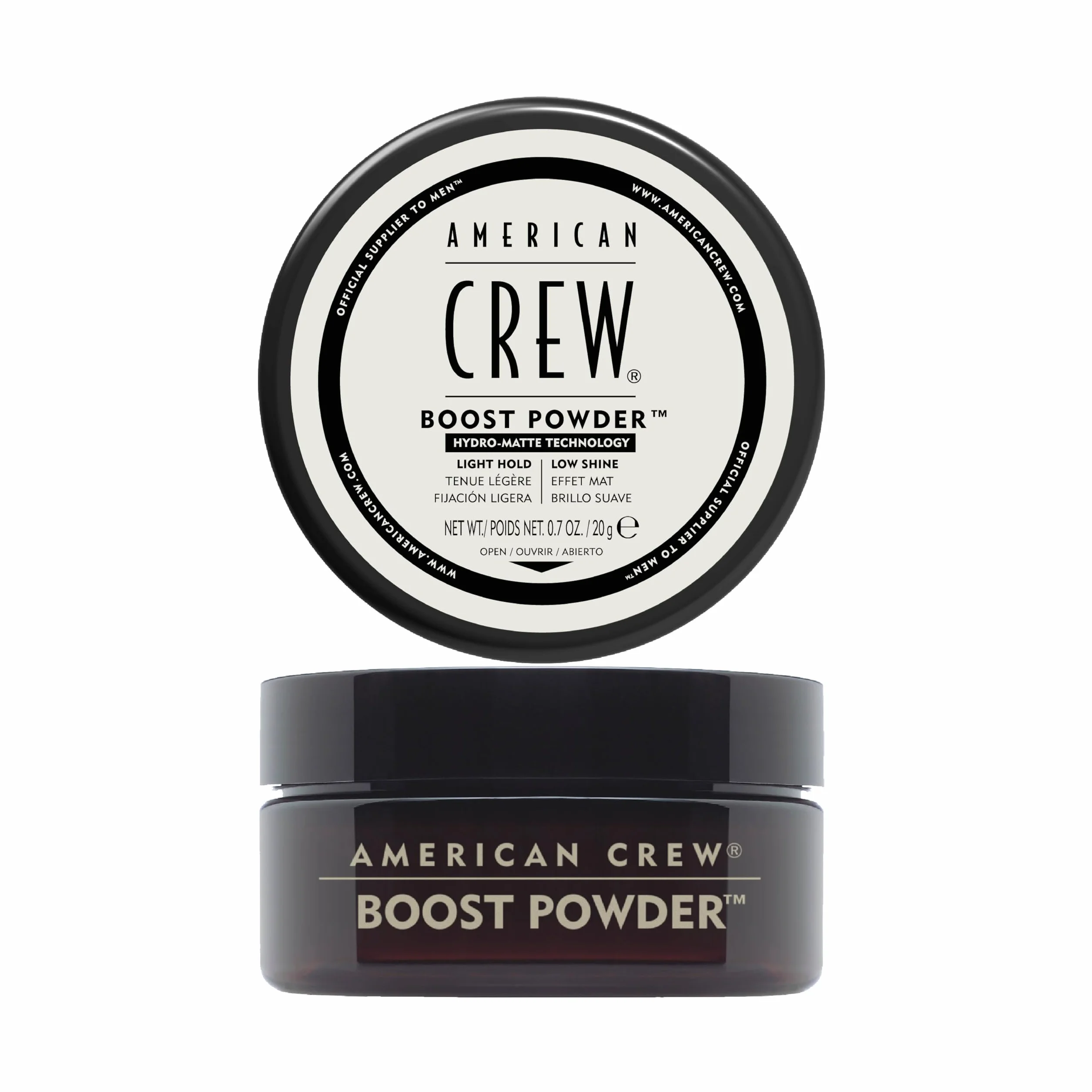 AMERICAN CREW Classic Boost Powder, 20 g, puder do stylizacji dla mężczyzn, produkt do włosów o średniej przyczepności, produkt do stylizacji gęstszych, bardziej przyczepnych włosów i matowego