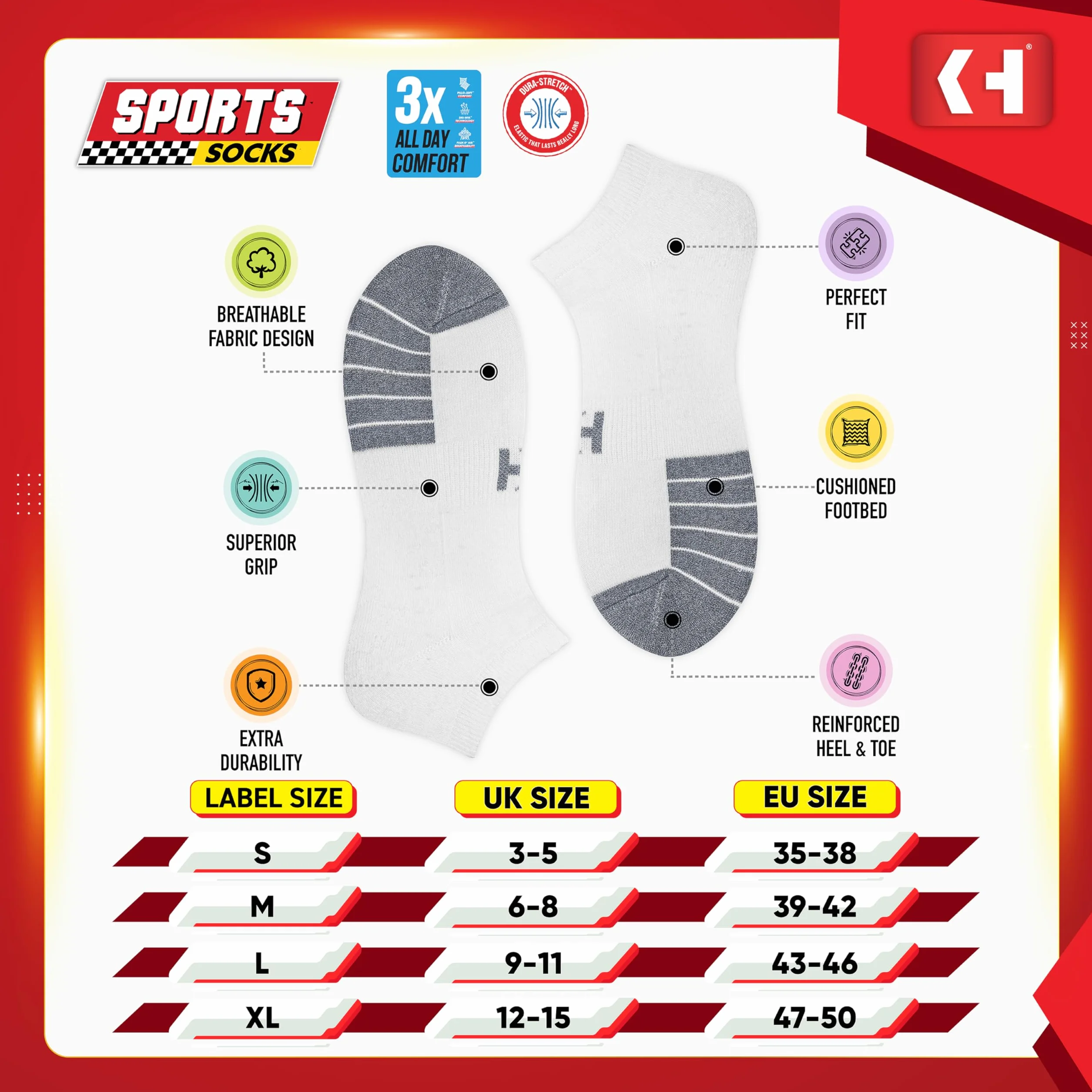 4 pary trampek damskie bawełniane skarpety sportowe z poduszkami, 4 Pary