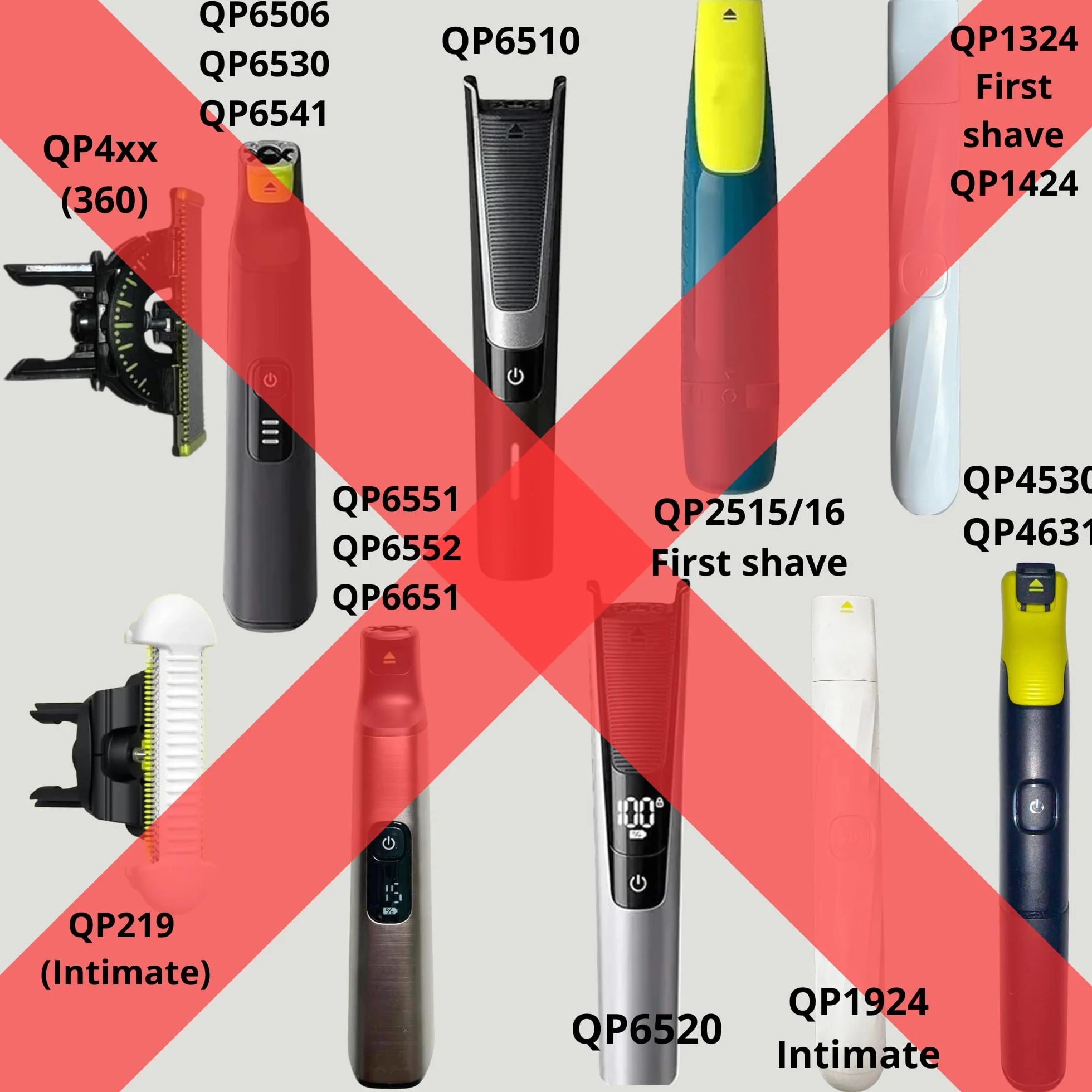 Powakka Grzebień do trymerów i golarek 14 w 1 kompatybilny z OneBlade regulowany modele QP2520 QP2530 QP2620 QP2630 z 14 ustawieniami długości od 0,4 do 10 mm