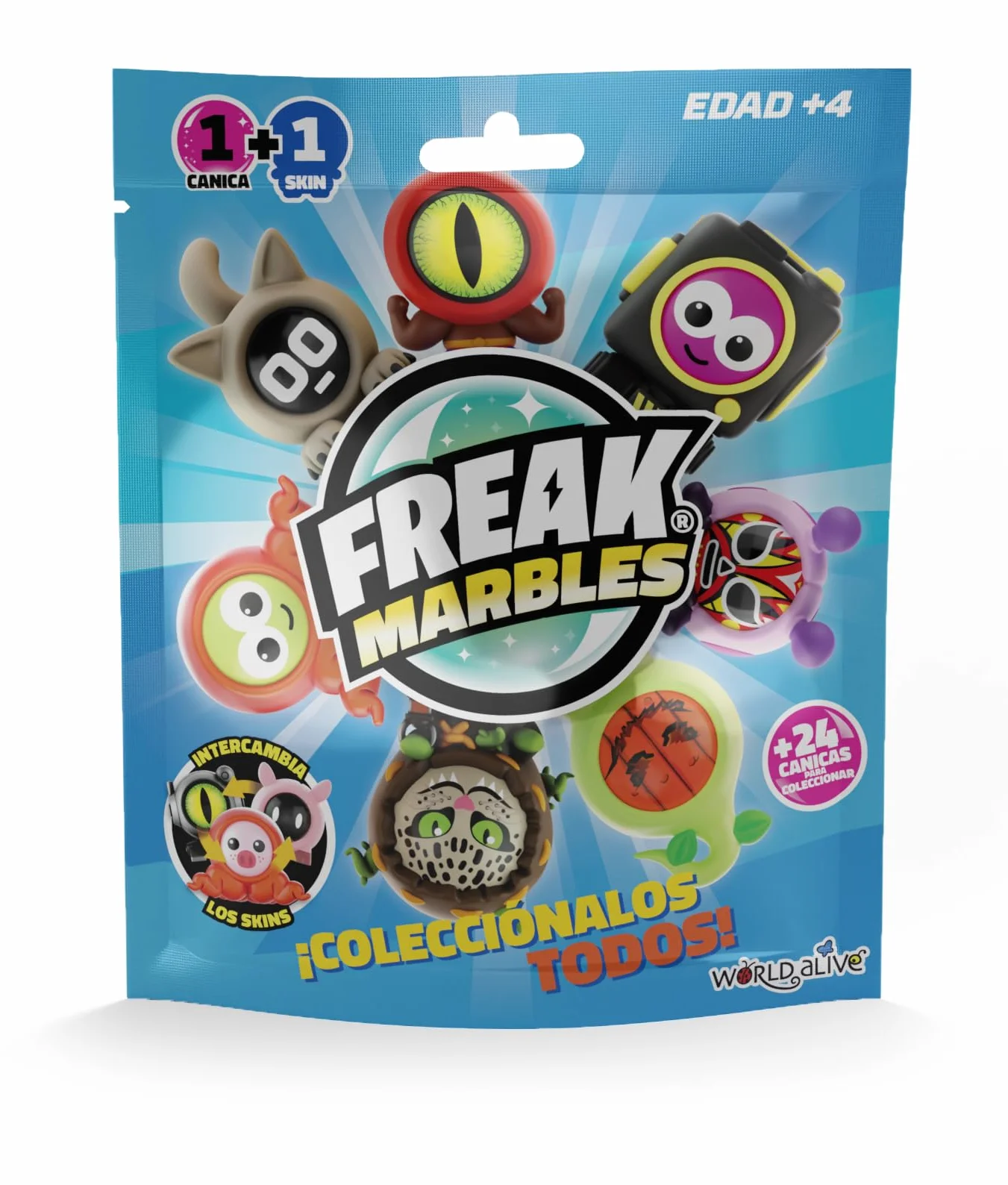 Proposed Value - Freak Marbles, 1 niespodzianka z dopasowanym wzorem, zbieranie, zabawą i udostępnianiem, Freak Marbles dla dzieci w wieku od 4 lat