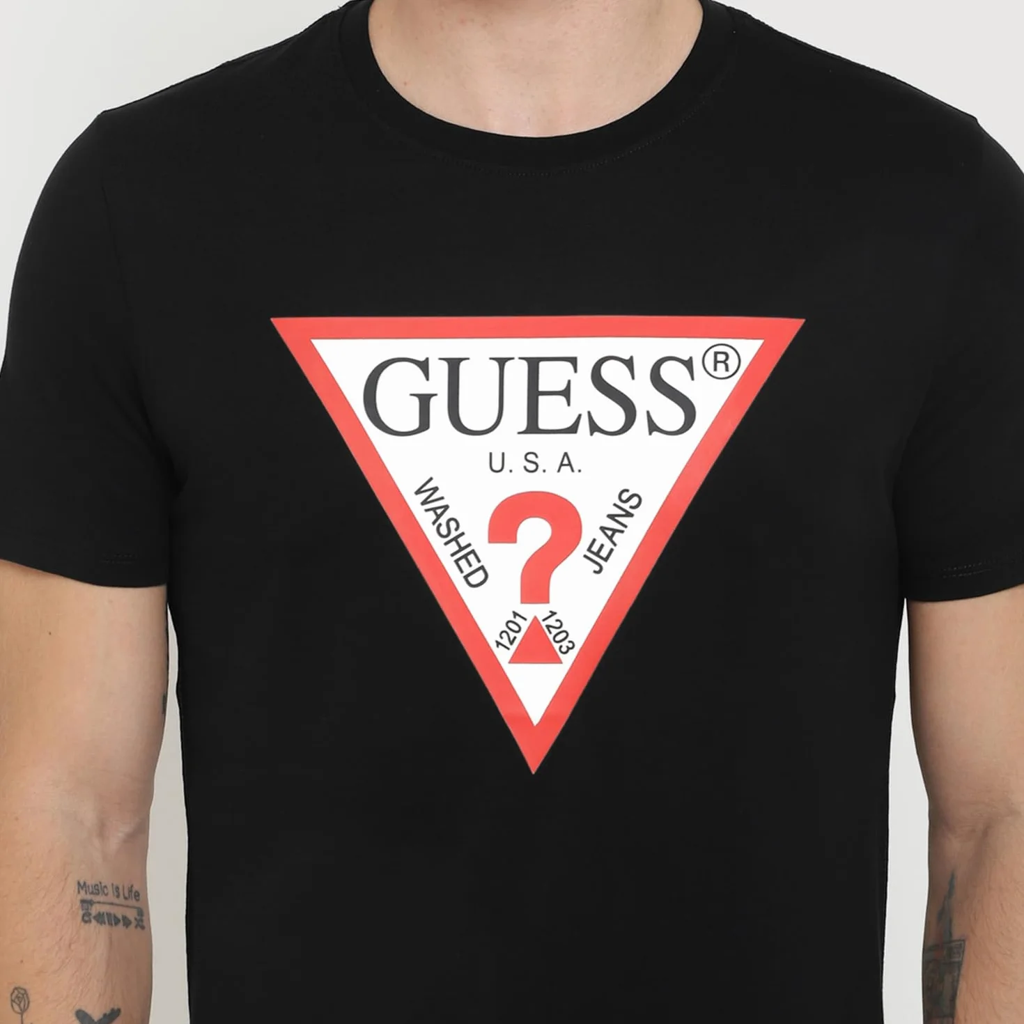 T-shirt uomo Guess logo triangolo grigio ES24GU23 M2YI71I3Z14