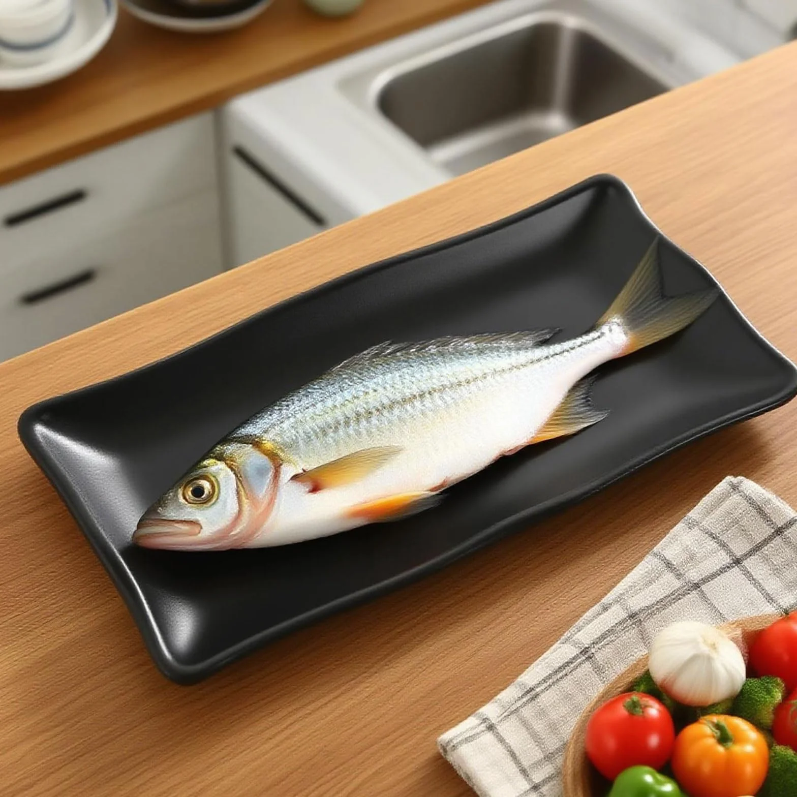 Półmisek prostokątnych 4-częściowy zestaw – 20,7 x 12,8 x 2,7 cm półmisek porcelanowych, półmisek do serwowania porcelany, wielokrotnego użytku, na desery, przystawki, talerze do sałatek
