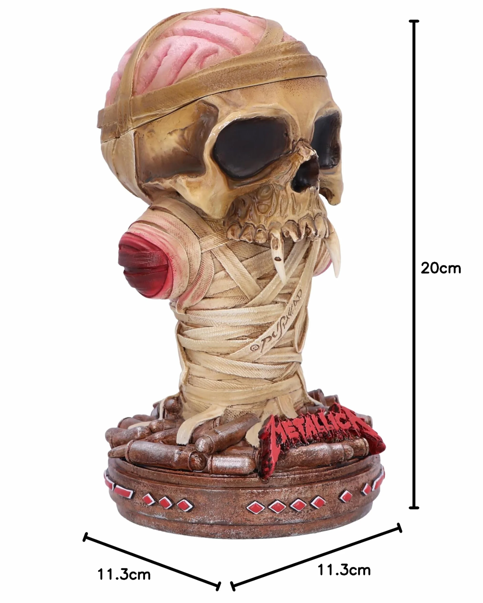 Nemesis Now Metallica One Bust Box, żywica, oficjalnie licencjonowany produkt Metallica, prezent maskotka Metallica, ciężki metalowy przedmiot kolekcjonerski, odlew z najlepszej żywicy, fachowo