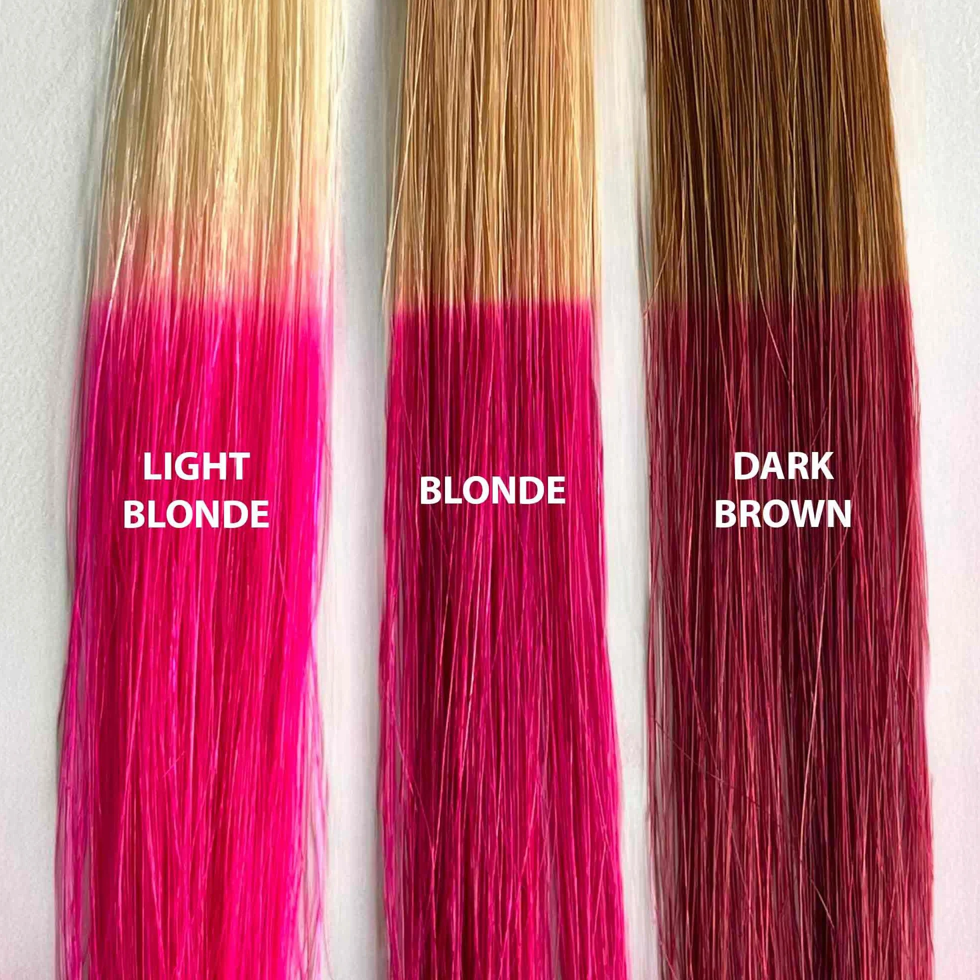 Iroiro 310 Neon Pink Premium, naturalne, półtrwałe włosy