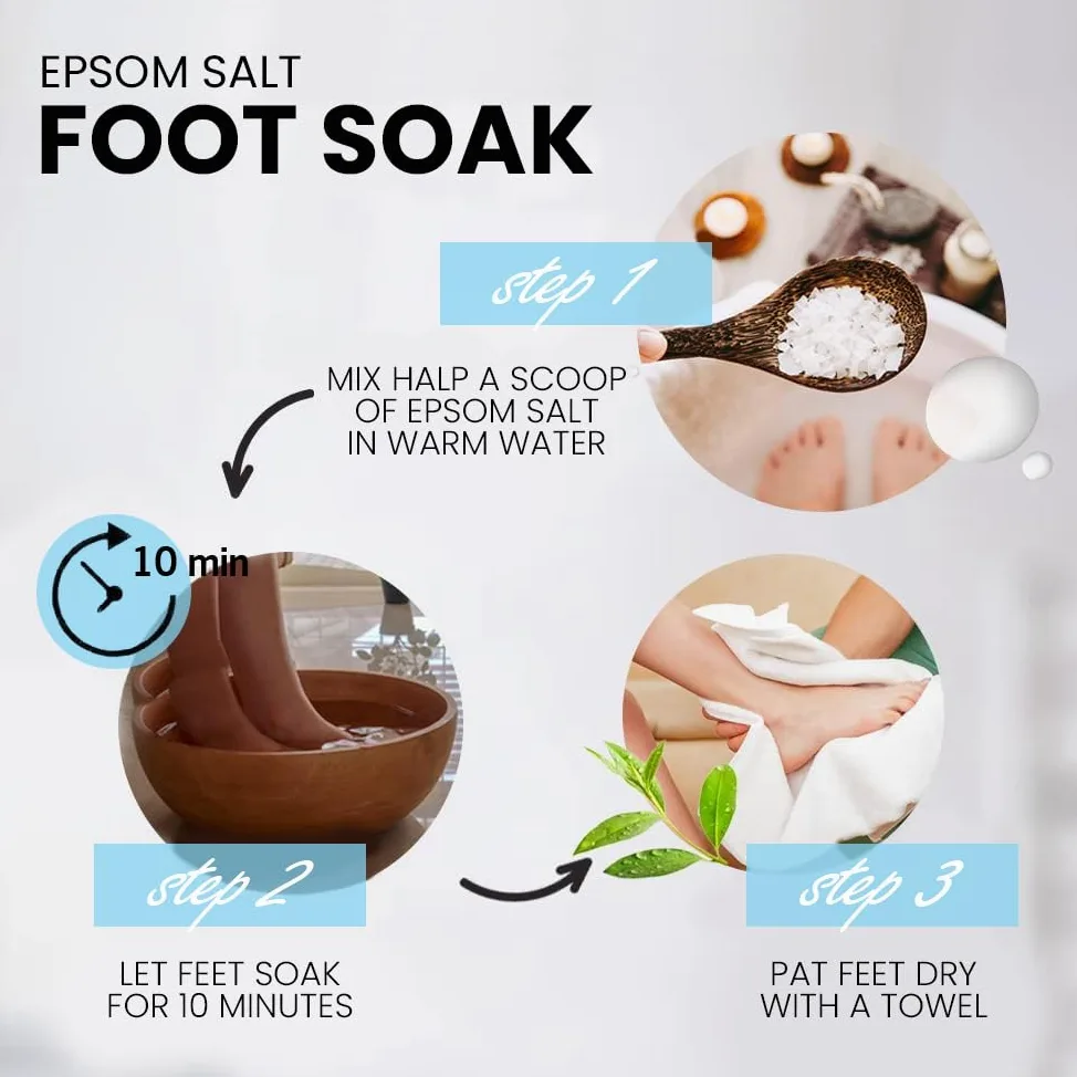 Epsom Salt, sól do kąpieli, uzupełnij skórę naturalnym magnezem, peelingiem do ciała, Detox i regeneracją witalności, 7000 g