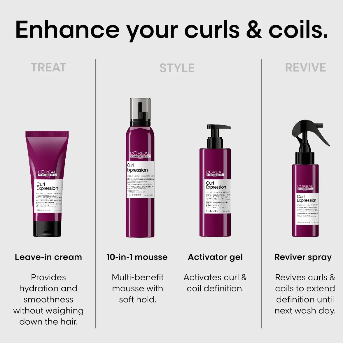 L'Oréal Professionnel Expert Curl Expression 10 w 1 Cream-in-Mousse Pianka do włosów falistych i kręconych 250 ml