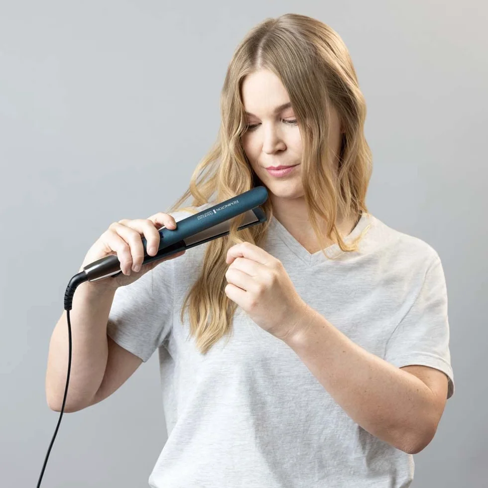 Remington Advanced Coconut Therapy prostownica (wysokiej jakości powłoka ceramiczna wzbogacona filtrem kokosowym i UV, zintegrowany czujnik) Wyświetlacz LCD, prostownica do włosów S8648 [Amazon Exclusive], zielony, 1 sztuka