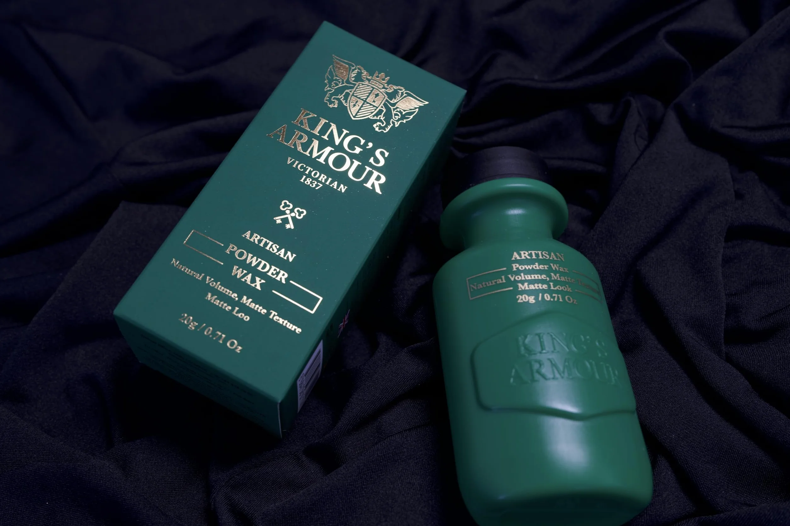 King’s Armour Artisan Wosk do stylizacji włosów 20 g – Matowy puder do włosów z naturalnym objętością, matowa faktura i natychmiastowe podniesienie korzeni, lekka przyczepność dla nowoczesnej