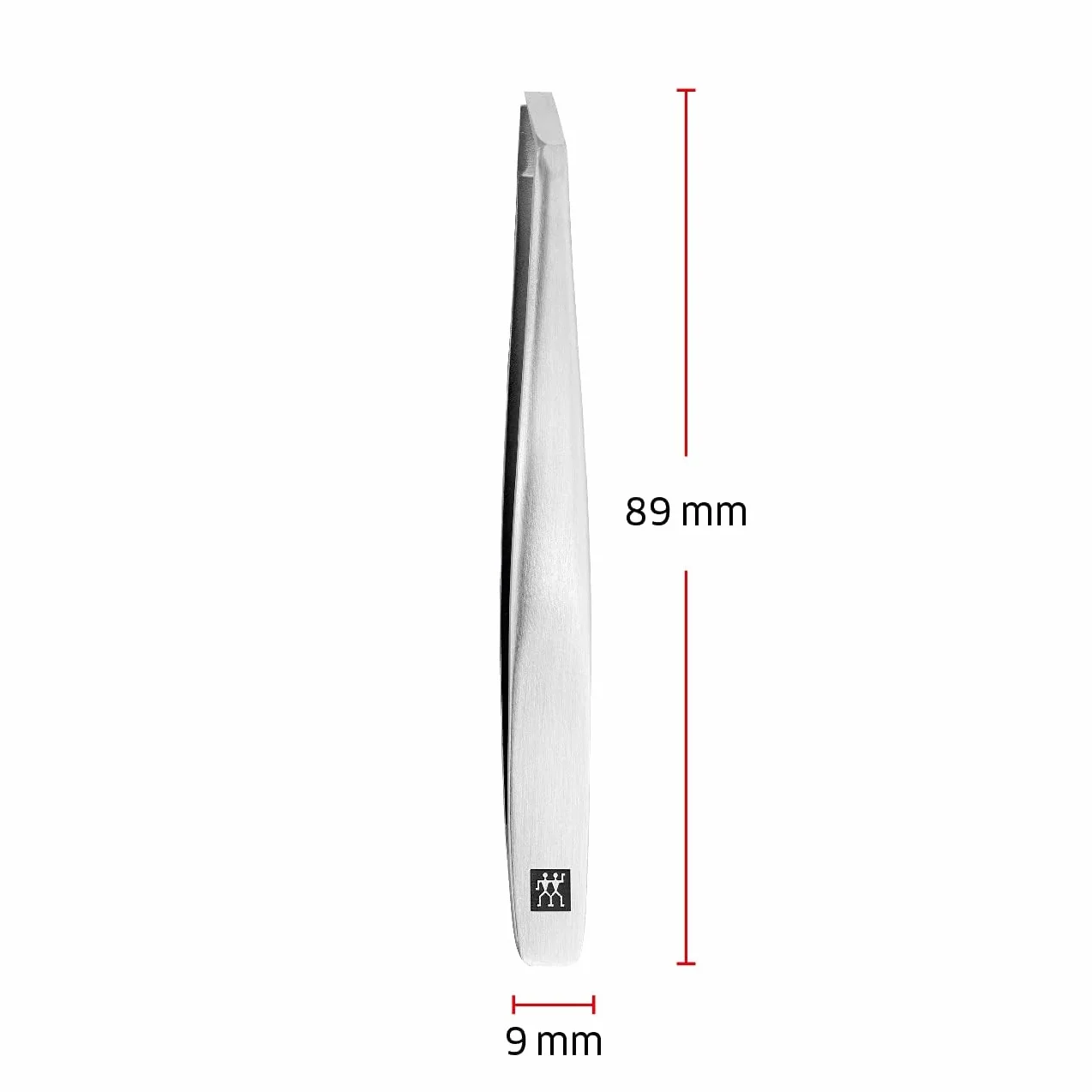 ZWILLING Pęseta kątowa (wyrywanie brwi, szorstkie, idealnie skalibrowane końcówki, hipoalergiczna), premium, srebrna, 90 mm