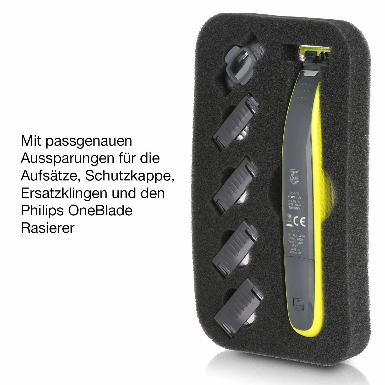 Wicked Chili Etui kompatybilne z Phillips OneBlade – etui ochronne na golarkę, nasadki i zapasowe ostrza, trymer – torba podróżna, kompatybilne z OneBlade QP2530 i serii QP2
