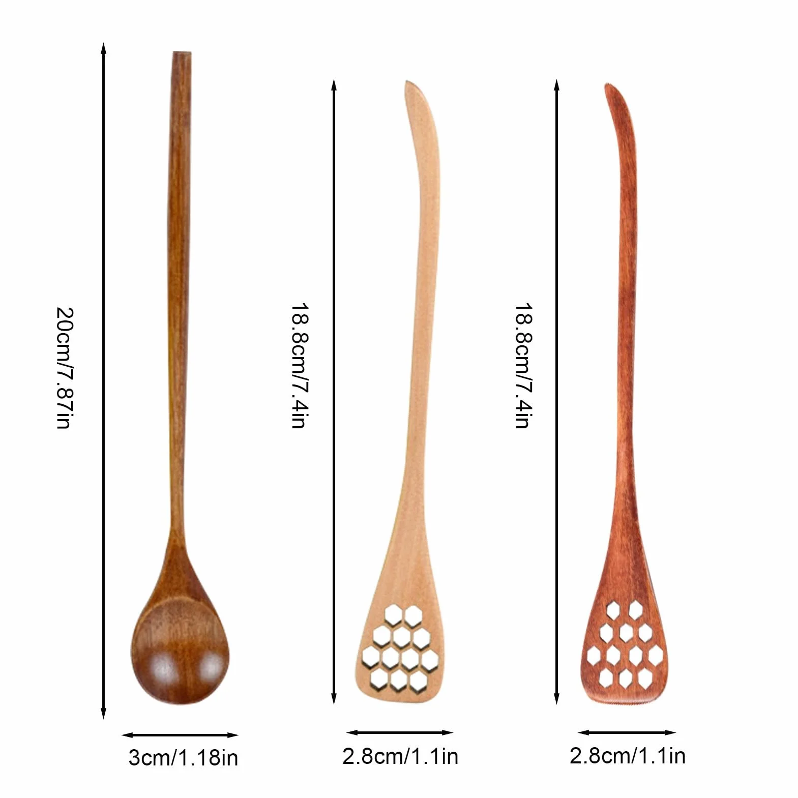 Honey Wooden Dipper, Honey Jar Spoon Stirrer Stick Long Handle, Multi Functional Honey Jar Dispense Elegant, Coffee Stirring Spoons, Long Handle Mixing Spoon, Easy To Use, Portable for Friends Family