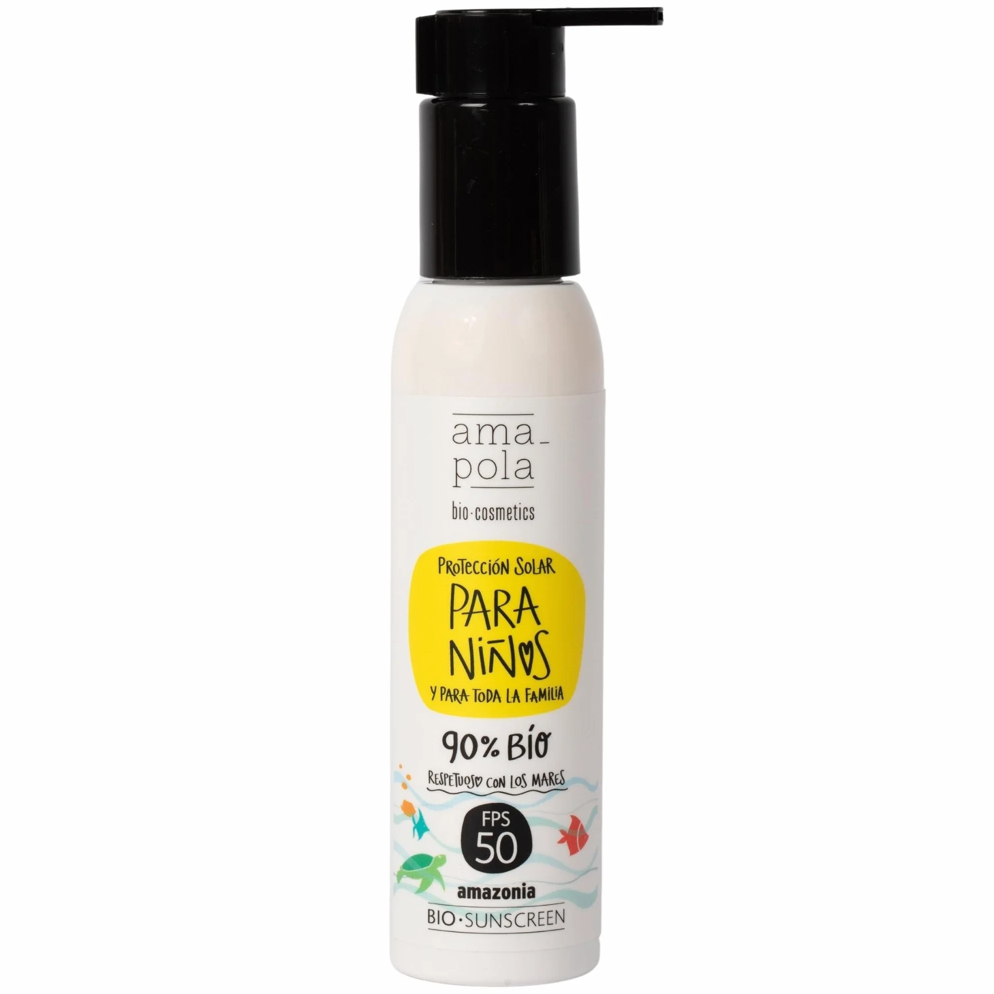 Amapola Biocosmetics Krem Przeciwsłoneczny Mineralny SPF 50+ Mineralny Filtr Przeciwsłoneczny dla Całej Rodziny - Formuła Biodegradowalna - Bez Toksyn
