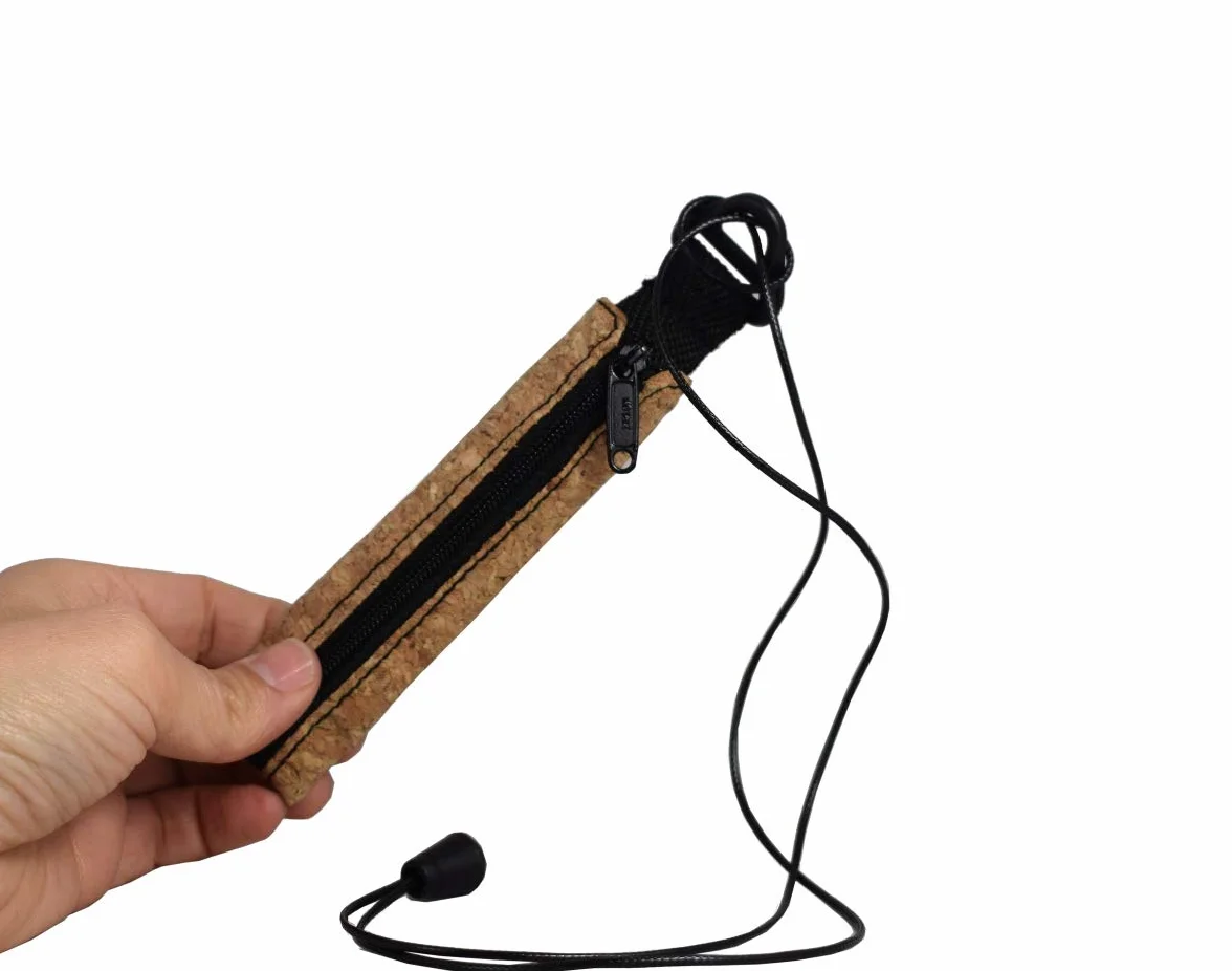 Plan B, Etui Ochronne do Małych i Płaskich Vape, Kompatybilne z Myblu i Podobnymi, Smycz 100 cm, Jasnobrązowy, Unisex, Korek (Naturist)