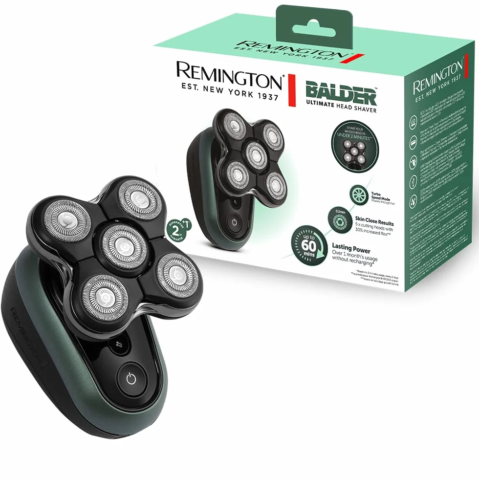 Remington golarka elektryczna do głowy, rotacyjna, wodoodporna, bezprzewodowa, golenie na sucho i mokro, Ultimate RX7 XR1600