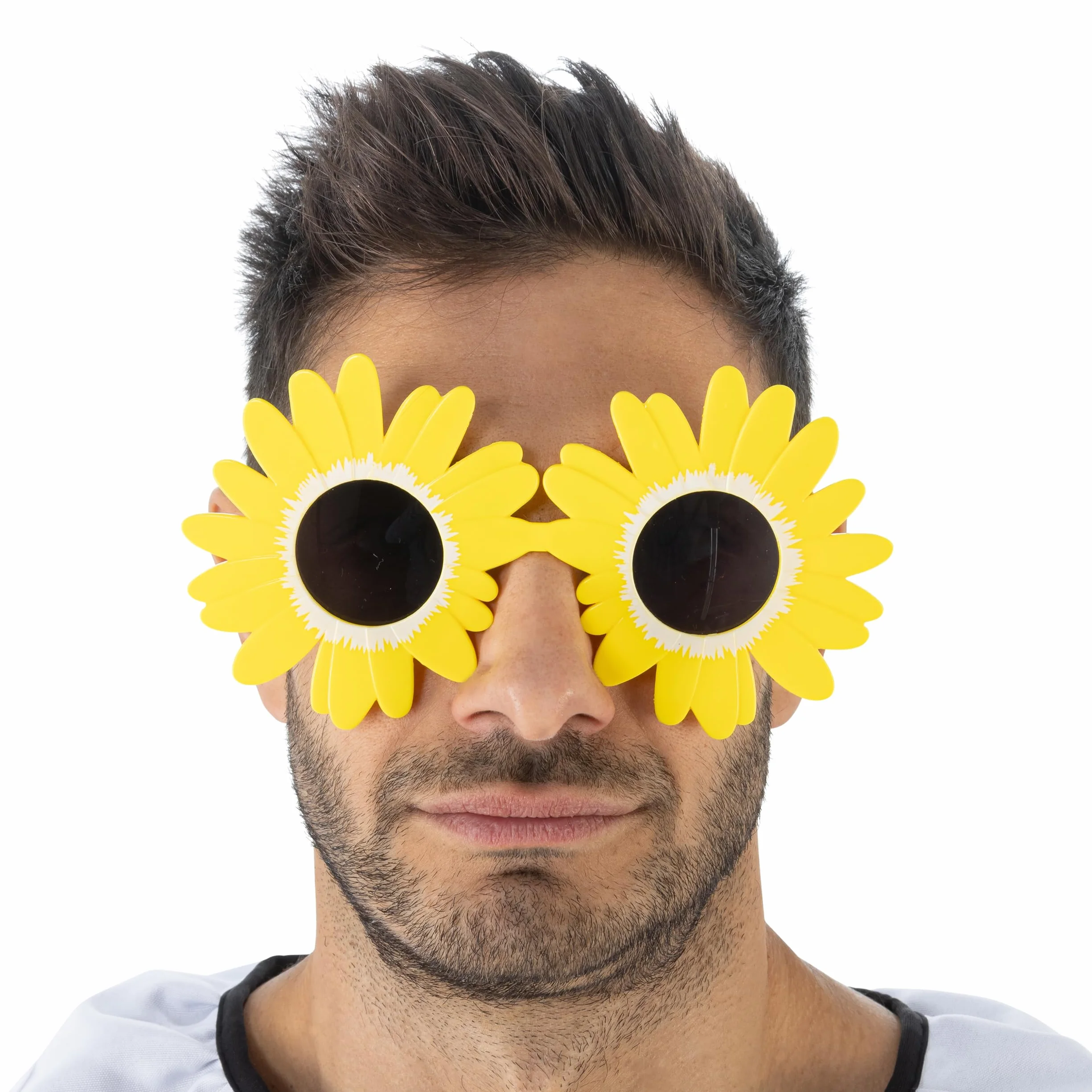 Chaks - okulary Terrifier Flowers, oficjalne okulary imprezowe, żółte z czarnymi szkłami, na karnawał, festiwal, kostiumy horrorowe
