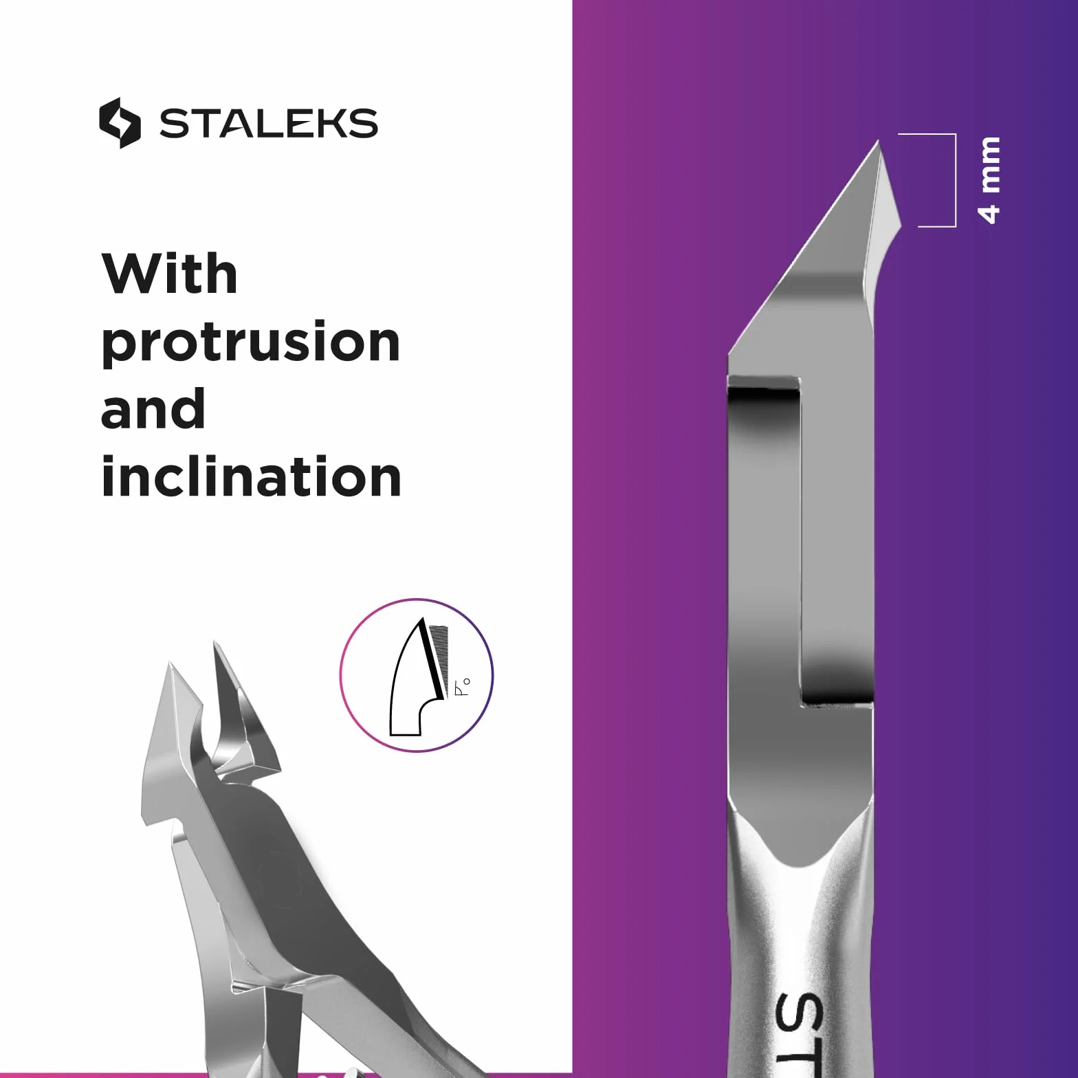 STALEKS PRO Smart 31 Quarter Jaw 4 mm Szczypce do skórek NS-31-4