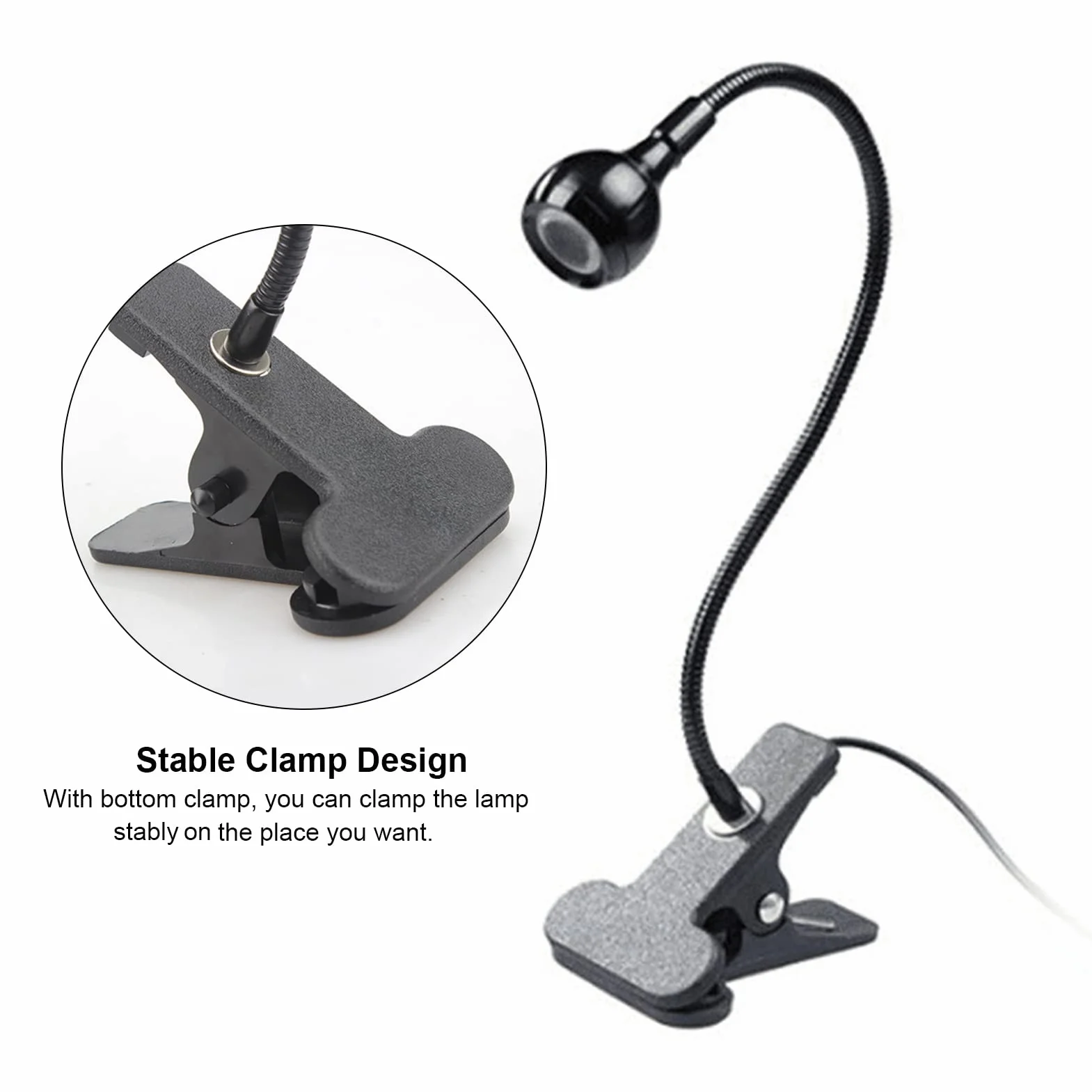 Layhou Mini Lampa UV do Paznokci Żelowych 3 W Przenośna z Klipsem