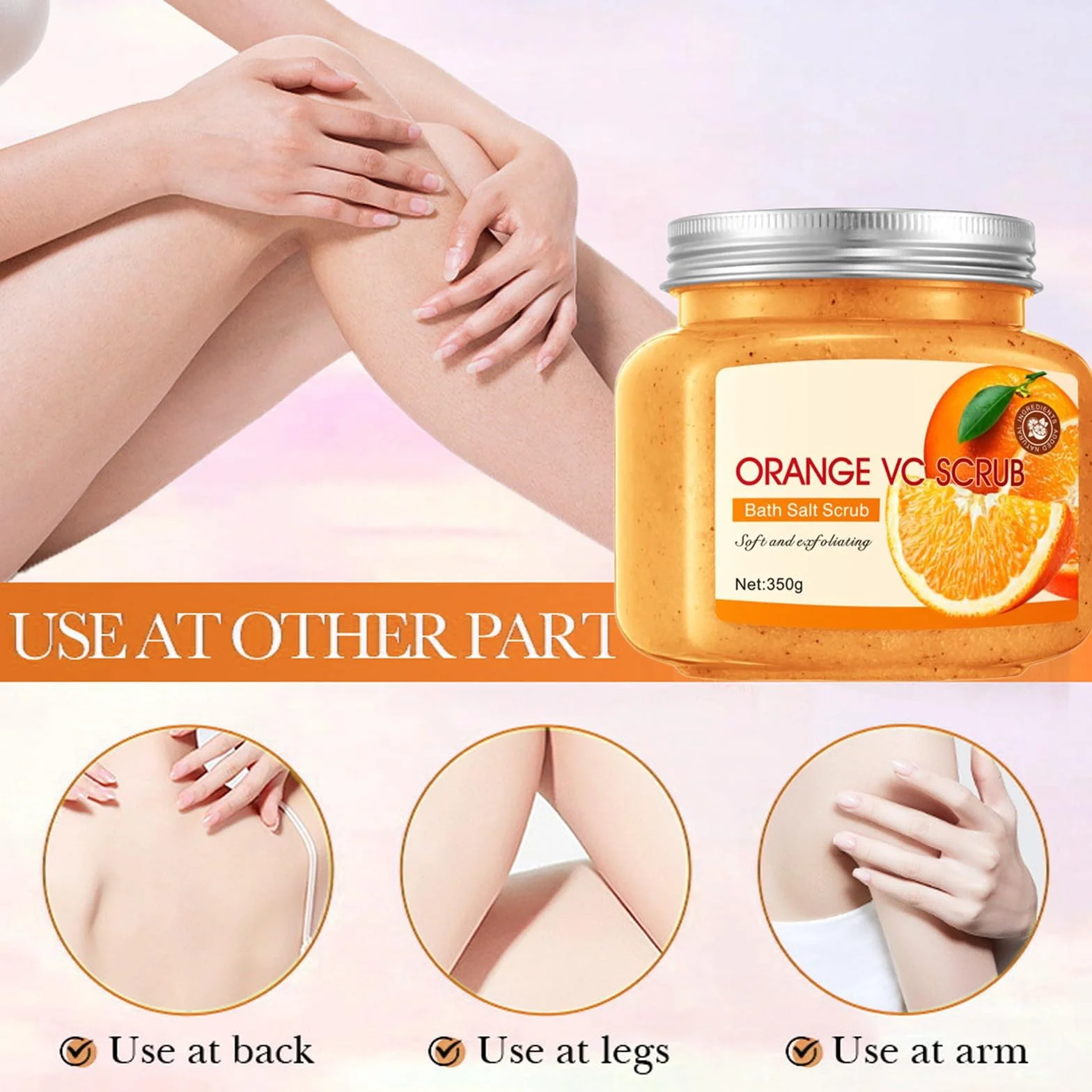 350 g Peeling do ciała pod prysznic, usuwa martwe komórki i odmładza skórę, idealny do wszystkich rodzajów skóry, tonizujący i złuszczający peeling do ciała, wygładzająca i odżywiona skóra