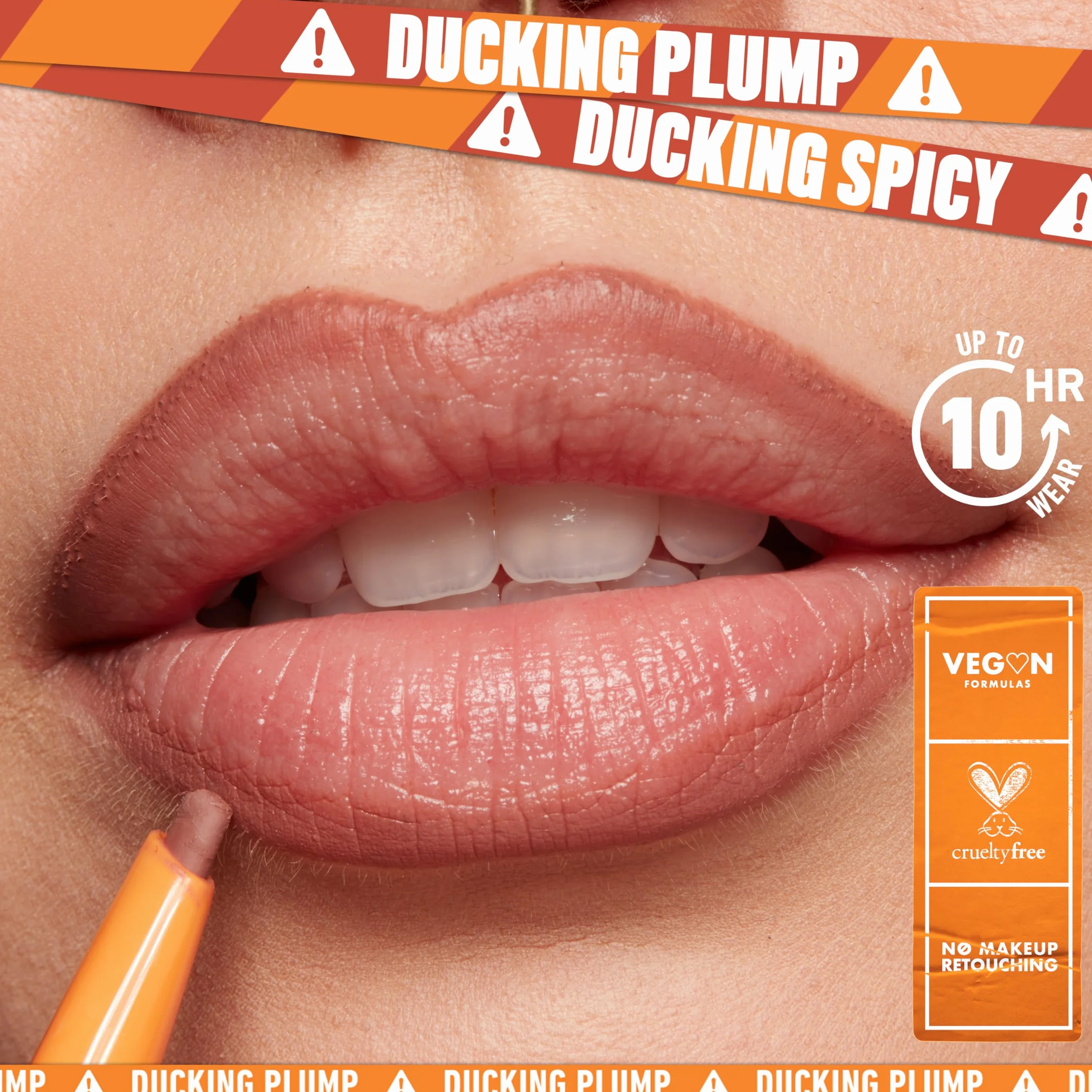 NYX Professional Makeup Plumping Lip Liner, Lip Liner, do 10 HR Wear, matowe wykończenie, Duck Plump, Nude Flip