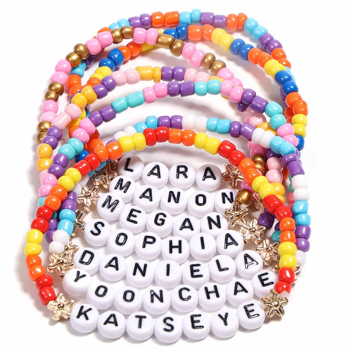 AICase Bransoletki przyjaźni Katseye Merch, inspirowane koncertowym towarem Katseye, rozciągliwe bransoletki z pereł K-Pop, wyjątkowy prezent dla fanów, kobiet i mężczyzn