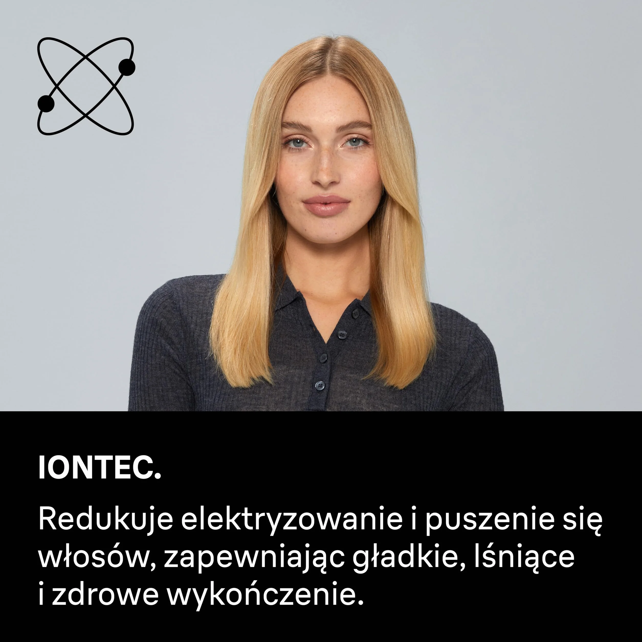 Braun Air Styler AS2.21, szczotka termiczna, dysza do suszenia, silnik 800W, 2 tryby temperatury/prędkości, chłodny nawiew, technologia IONTEC, szare wykończenie, BRAS221E