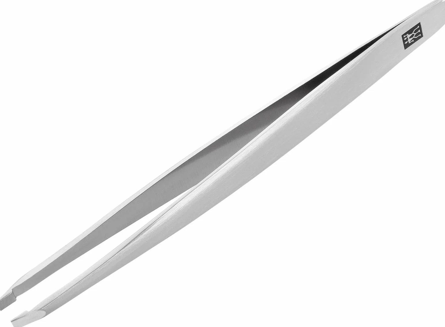 ZWILLING Pęseta prosta (do wyrywania brwi, chropowate, skalibrowane końcówki, hipoalergiczna), premium, srebrna, 90 mm
