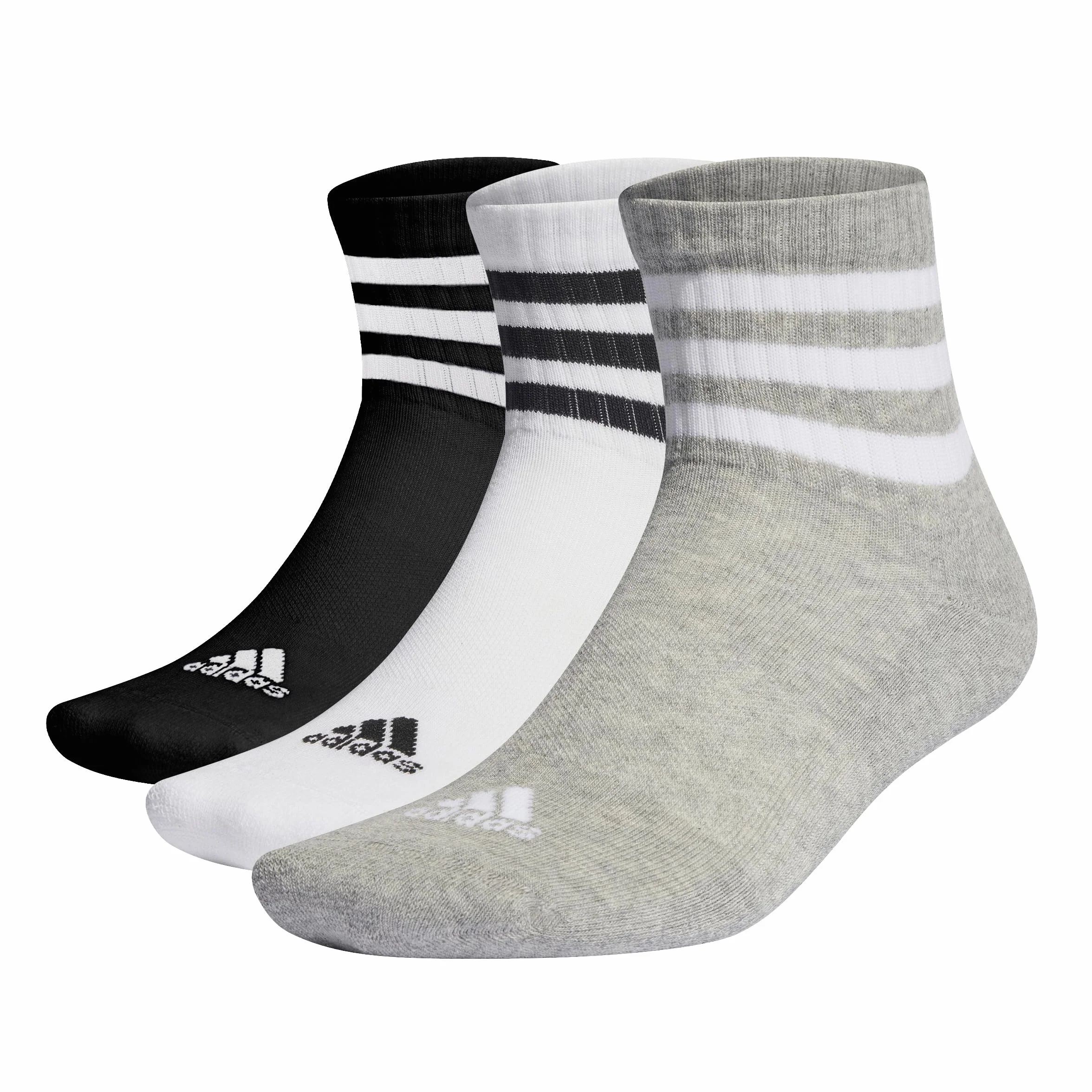 adidas Unisex 3-paski amortyzowane skarpety