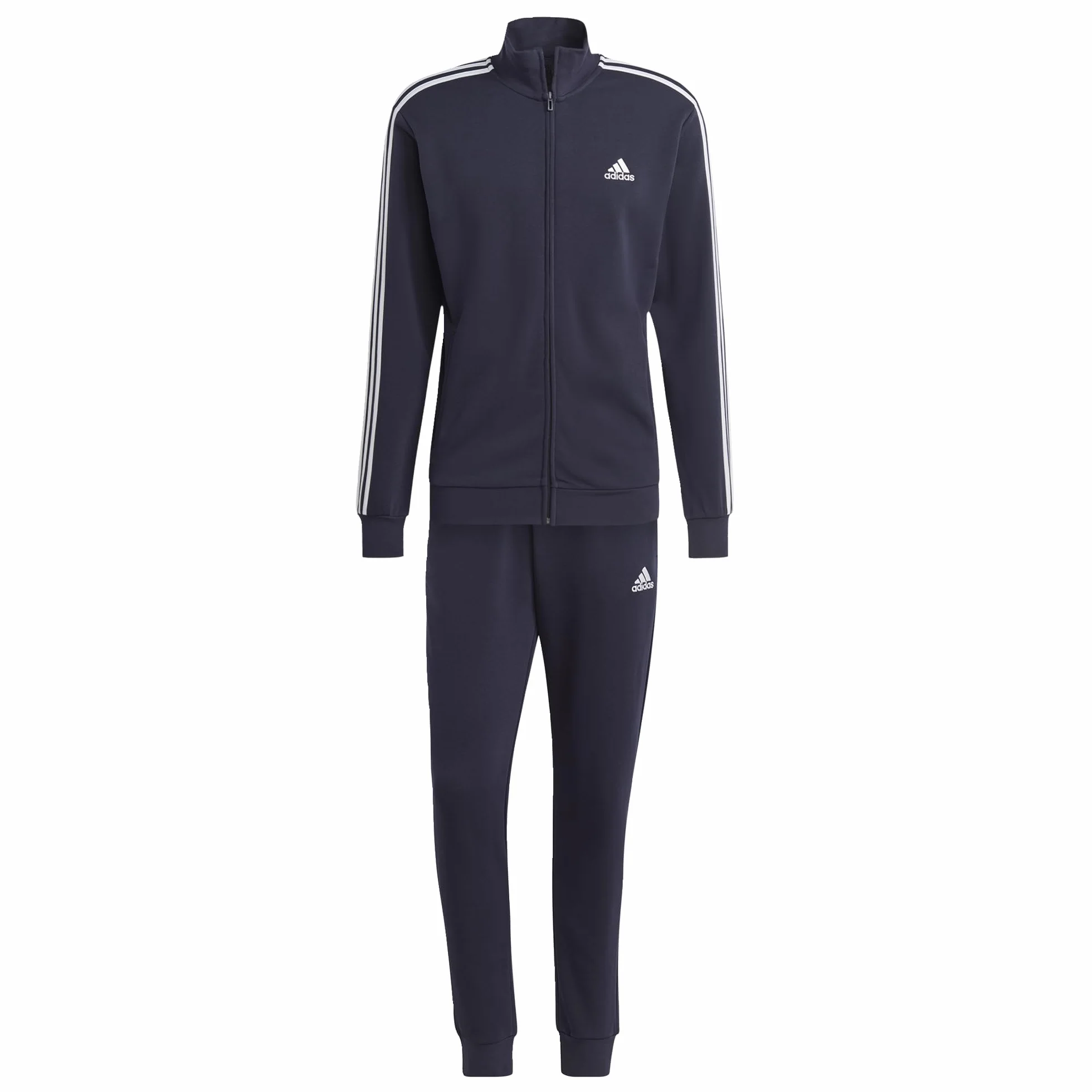 adidas Mężczyźni Basic 3-Stripes French Terry Track Suit, Legend Ink, L