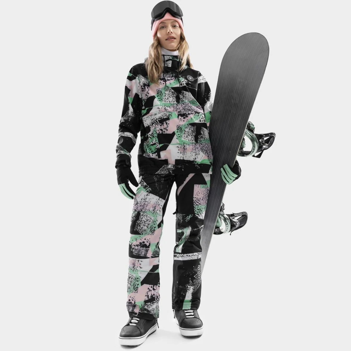 SIROKO - Spodnie Snowboardowe dla Kobiet Siroko P1-W Groove - XXS - Wielokolorowy/Czarny
