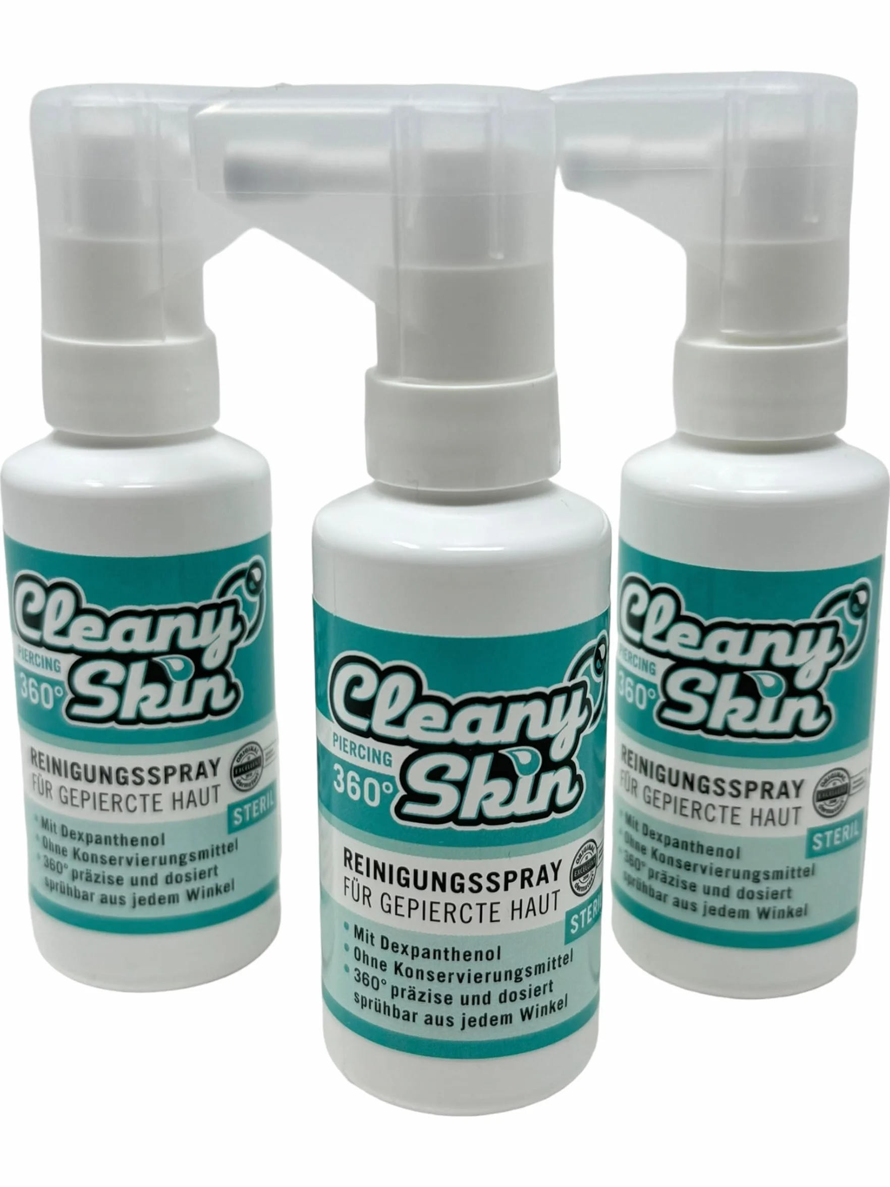 CLEANY SKIN Profi spray do piercingu 2 x 50 ml Piercing Spray do ćwiczeń firmy INKgrafiX – IG69115 – pielęgnacja po pielęgnacji tatuażu, pielęgnacja skóry, maść do pielęgnacji skóry