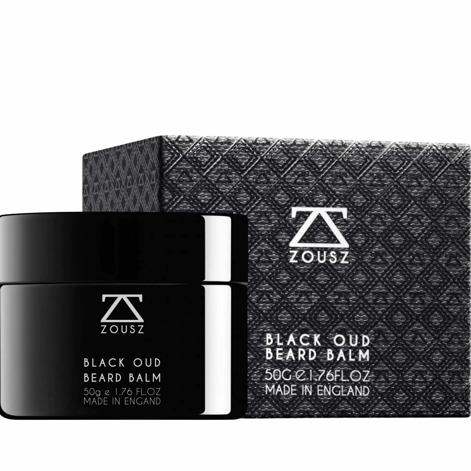 ZOUSZ Luksusowy balsam do brody w kolorze czarnym - wosk do pielęgnacji skóry i włosów, zapach drzewny, dla mężczyzn - olej z awokado, argan i makadamia - nawilżający, rozczesywający i