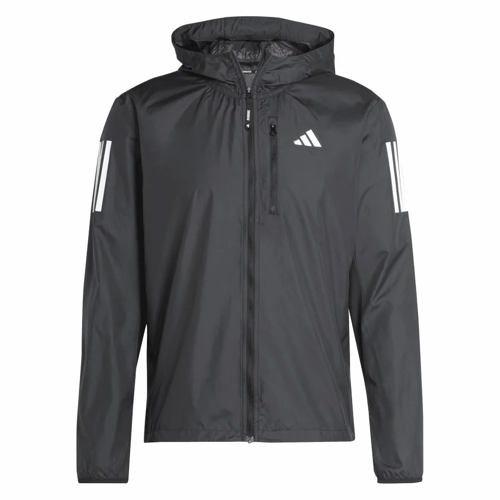 adidas Mężczyźni Own the Run Jacket, Black/White pocket, XL