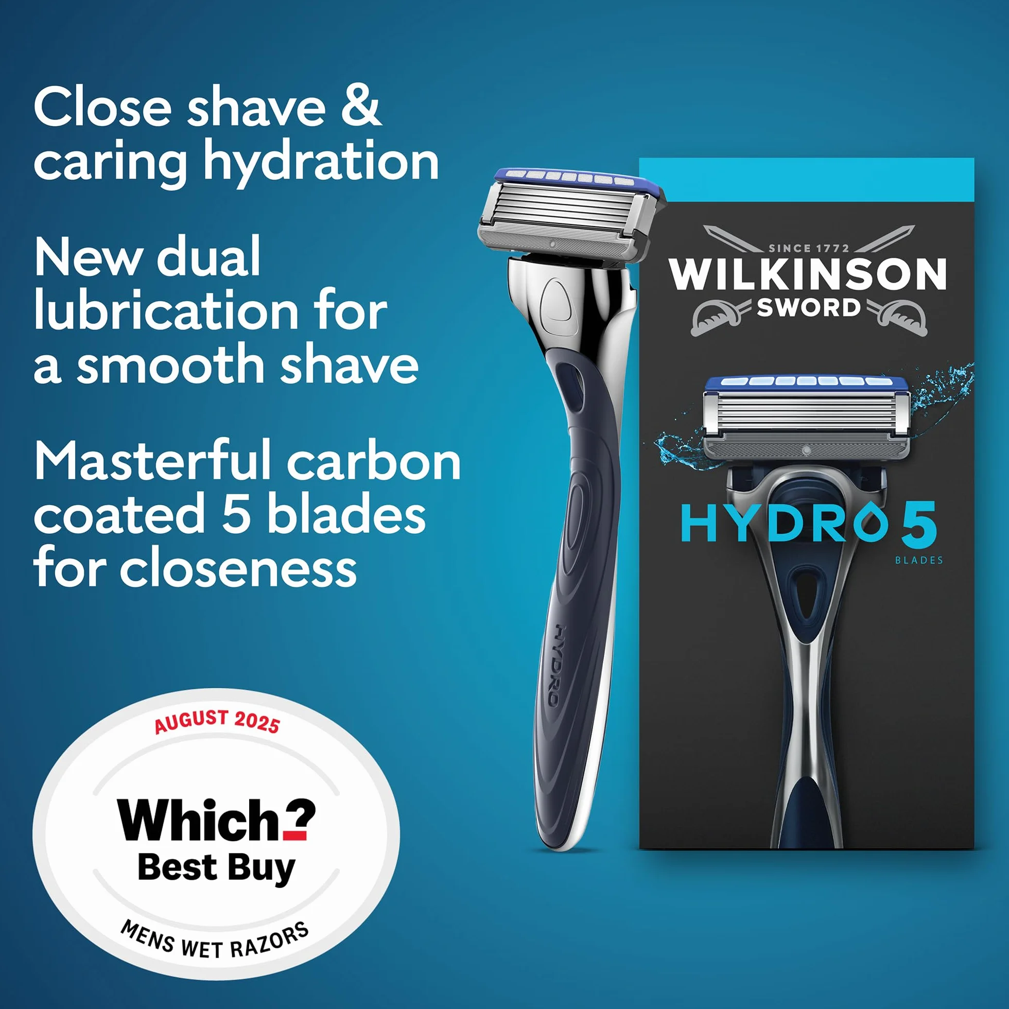 Wilkinson Sword Hydro 5 zestaw wymiennych żyletek, 12 wkładów, nawilżające, ostrza powlekane węglem