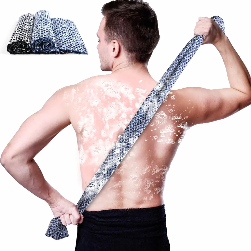 LOPHE Ręcznik do peeling pleców, 2 sztuki do głębokiego oczyszczania ciała i masażu skóry