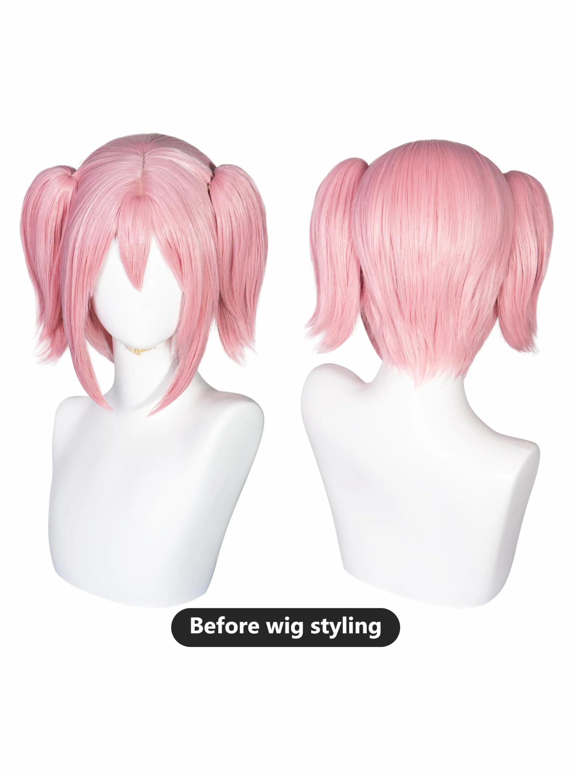 OSIAS Peruka Madoka Magica Różowa Krótkie Syntetyczne Odporna na Ciepło Włosy