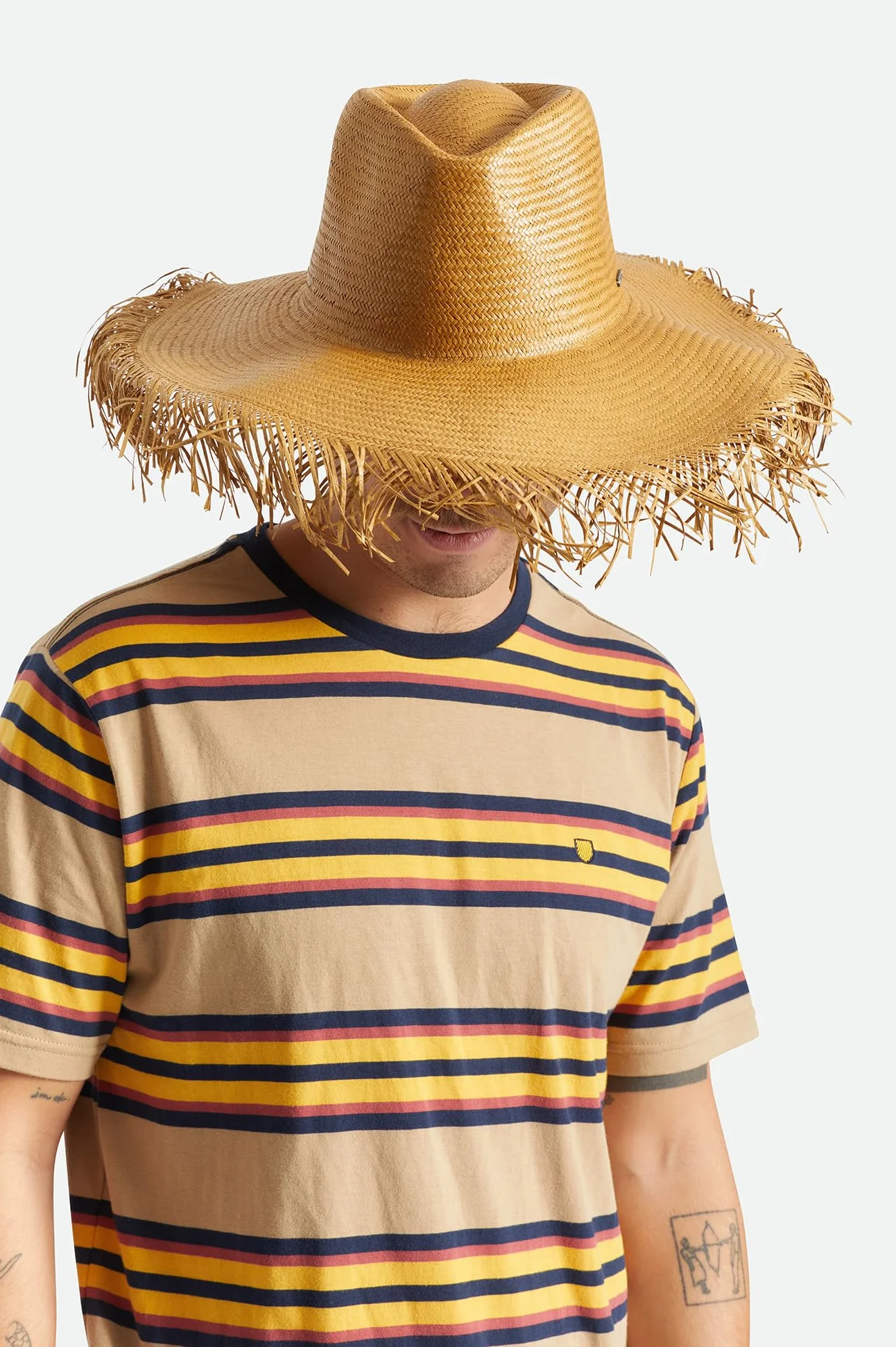 BRIXTON fedora Kobiety jo straw frayed fedora