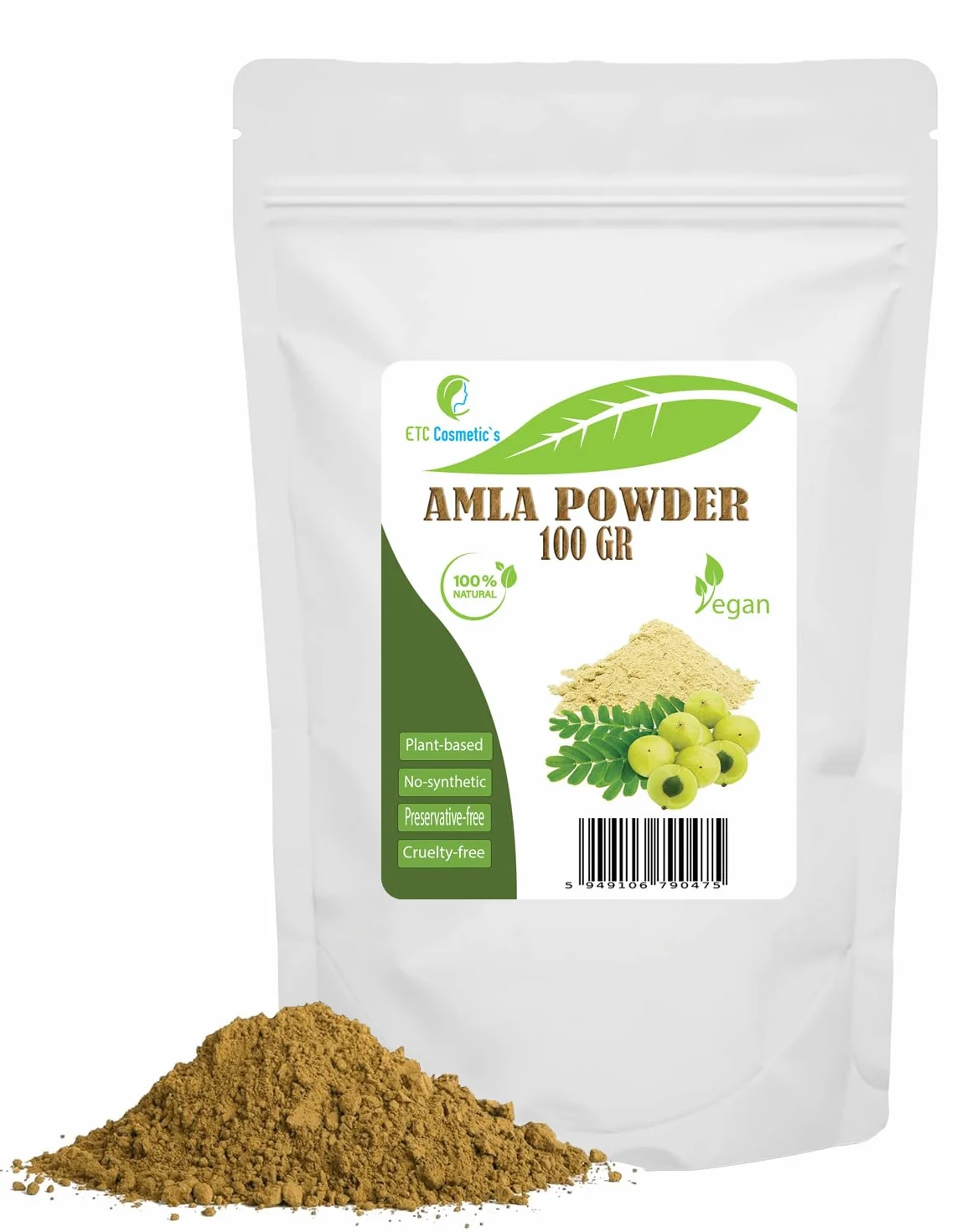 Amla proszek (AMLA POWDER) – 100 g – zwalcza wypadanie włosów, łupież i przedwczesne siwienie