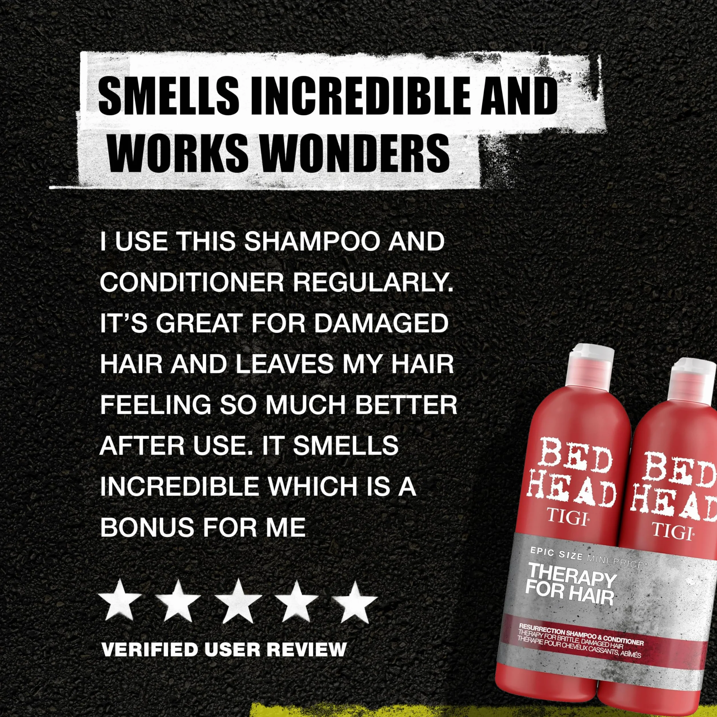 Tigi Bed Head Urban Antidotes Resurrection, Szampon i Odżywka do Włosów Zniszczonych, 2 x 750 ml