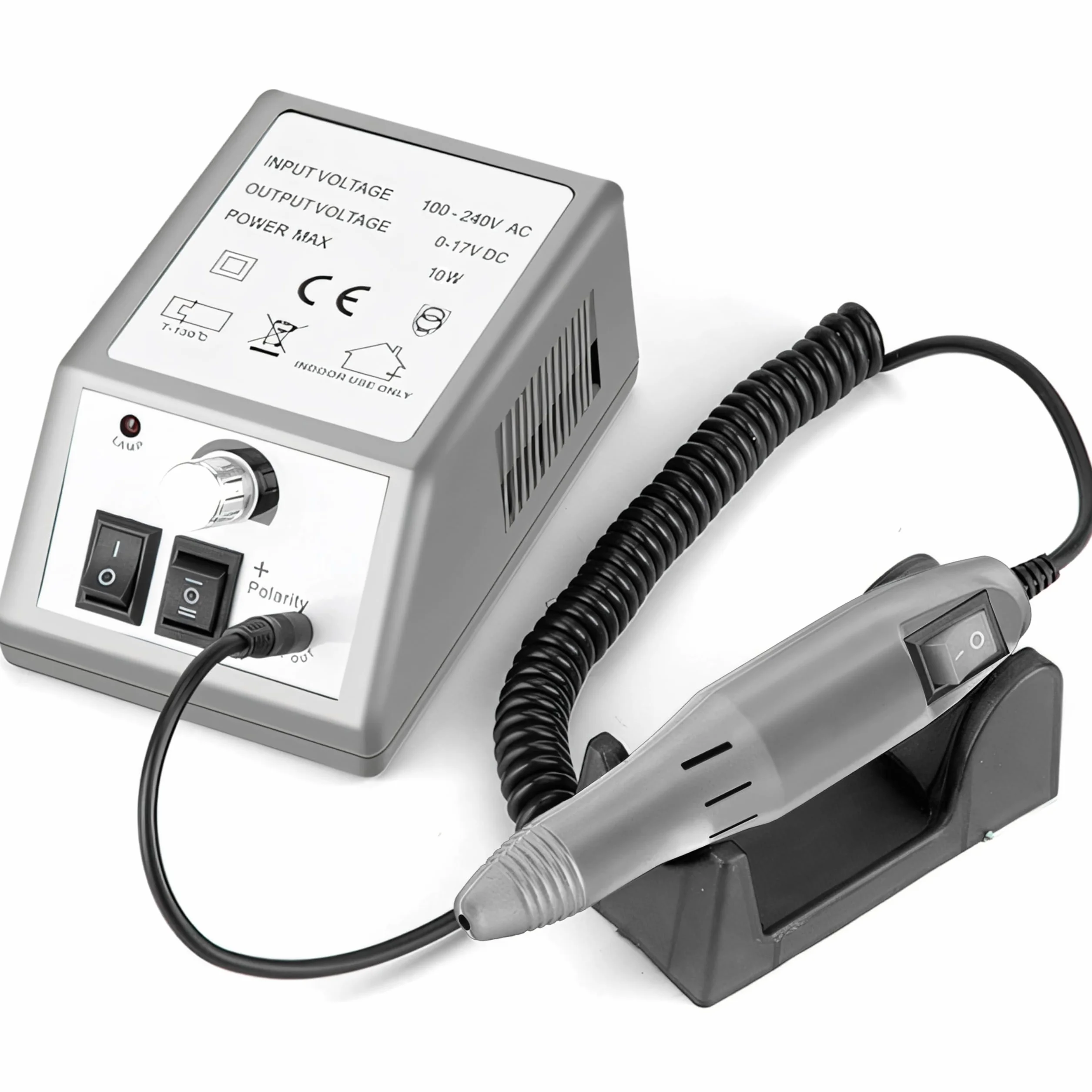Retoo Elektryczny zestaw frezarek do paznokci 4 W z regulowaną prędkością 2000 obr./min, czarny